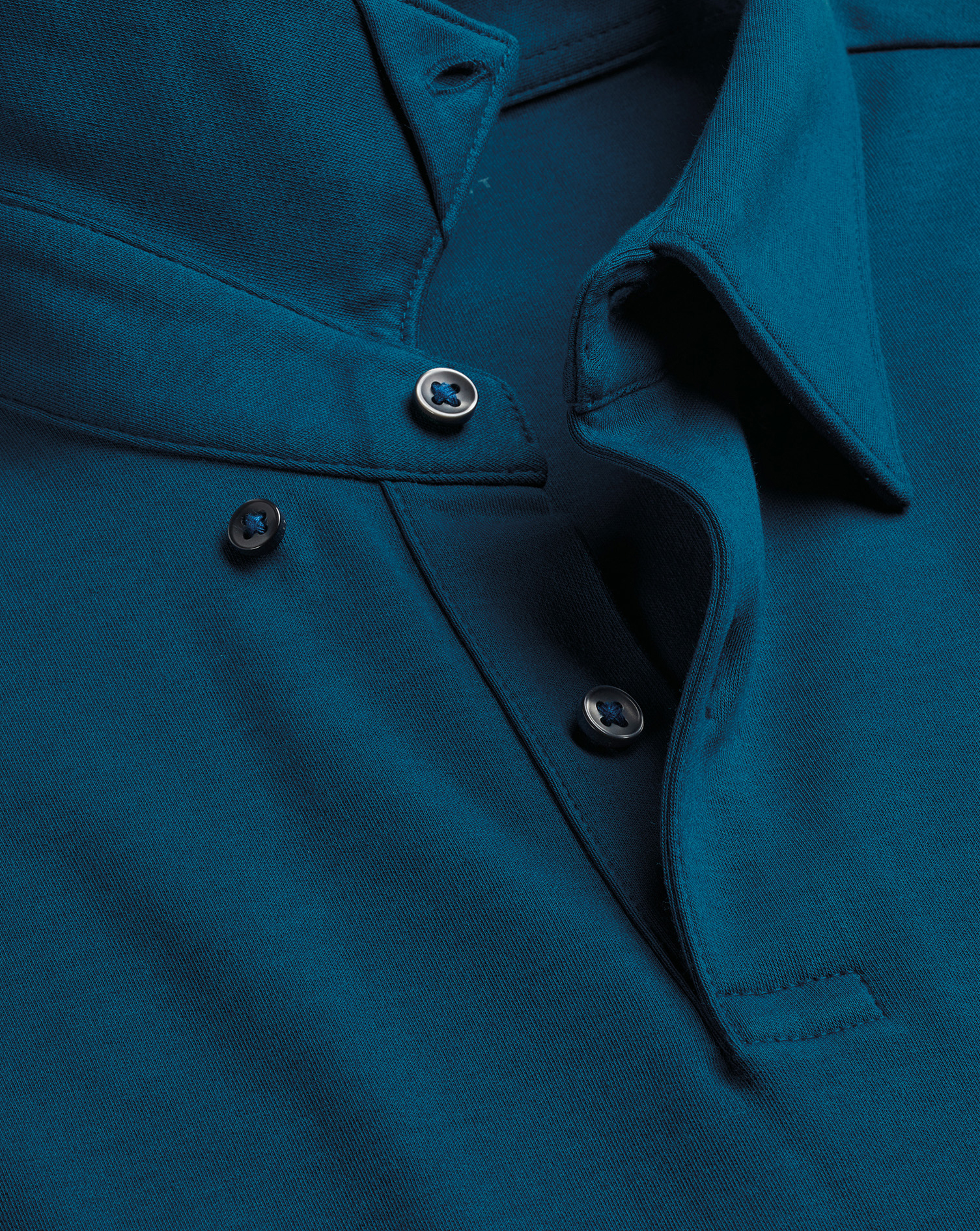 Smart Jersey Polo - Turquoise Blue