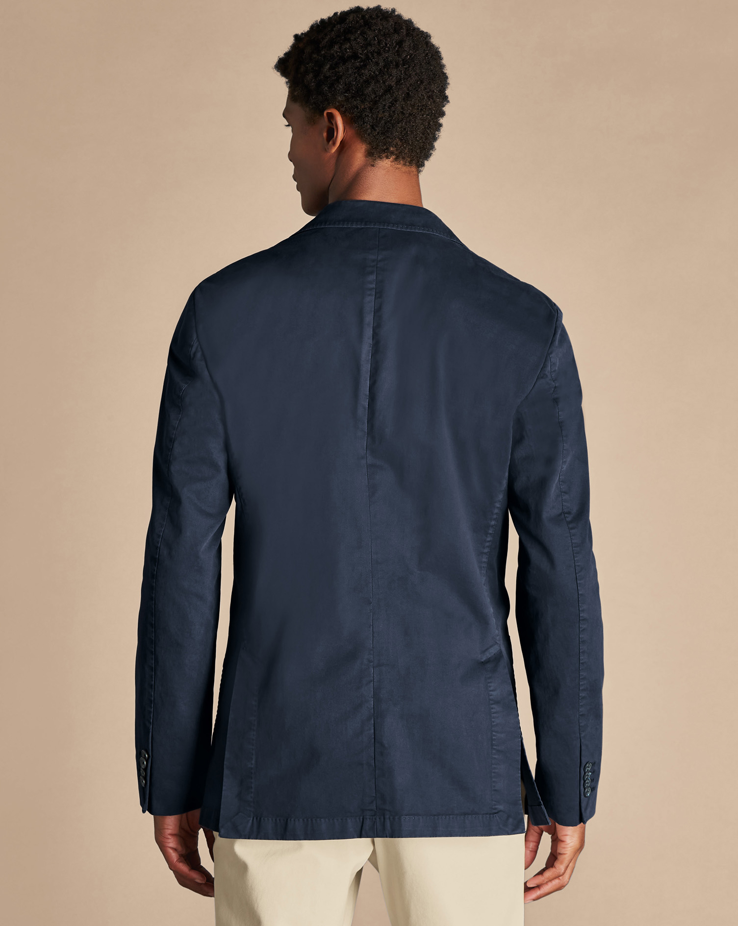 Cotton Stretch Garment Dyed Jacket - Ink Blue