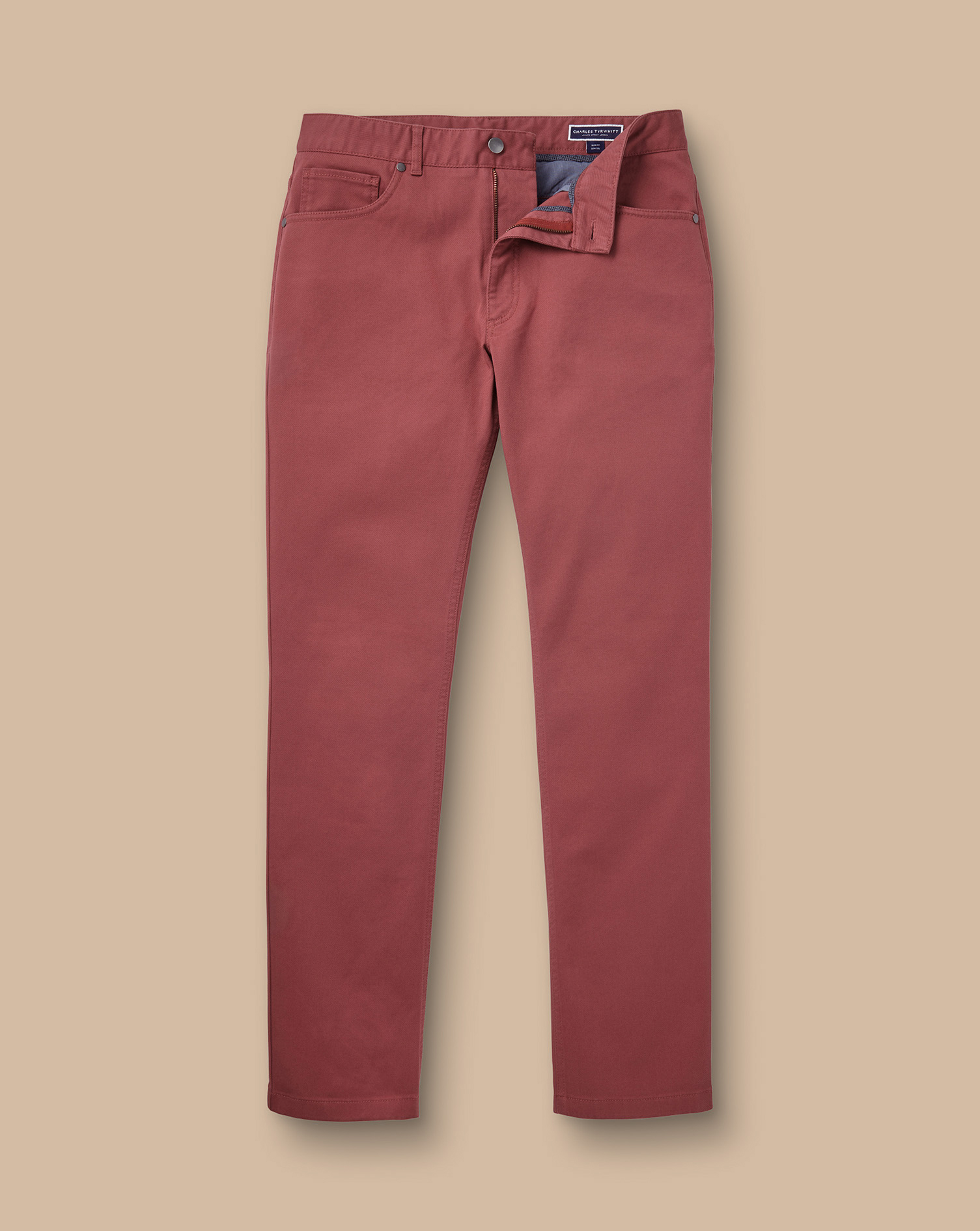 Twill 5 Pocket Jeans - Claret Pink