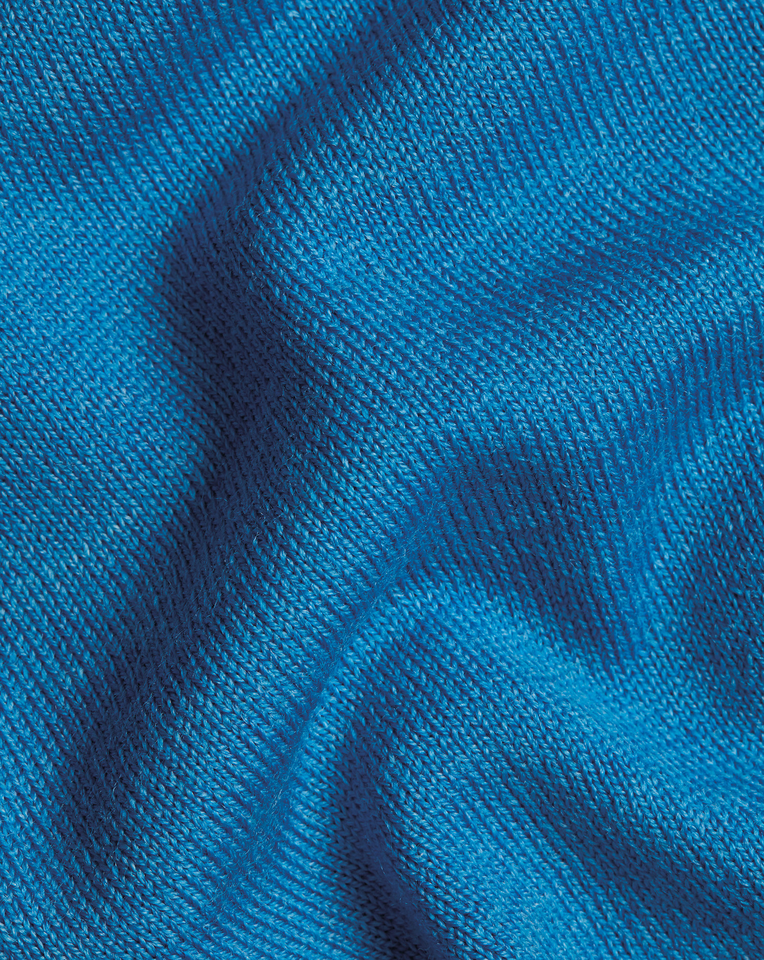 Merino Zip Neck Jumper  - Bright Blue