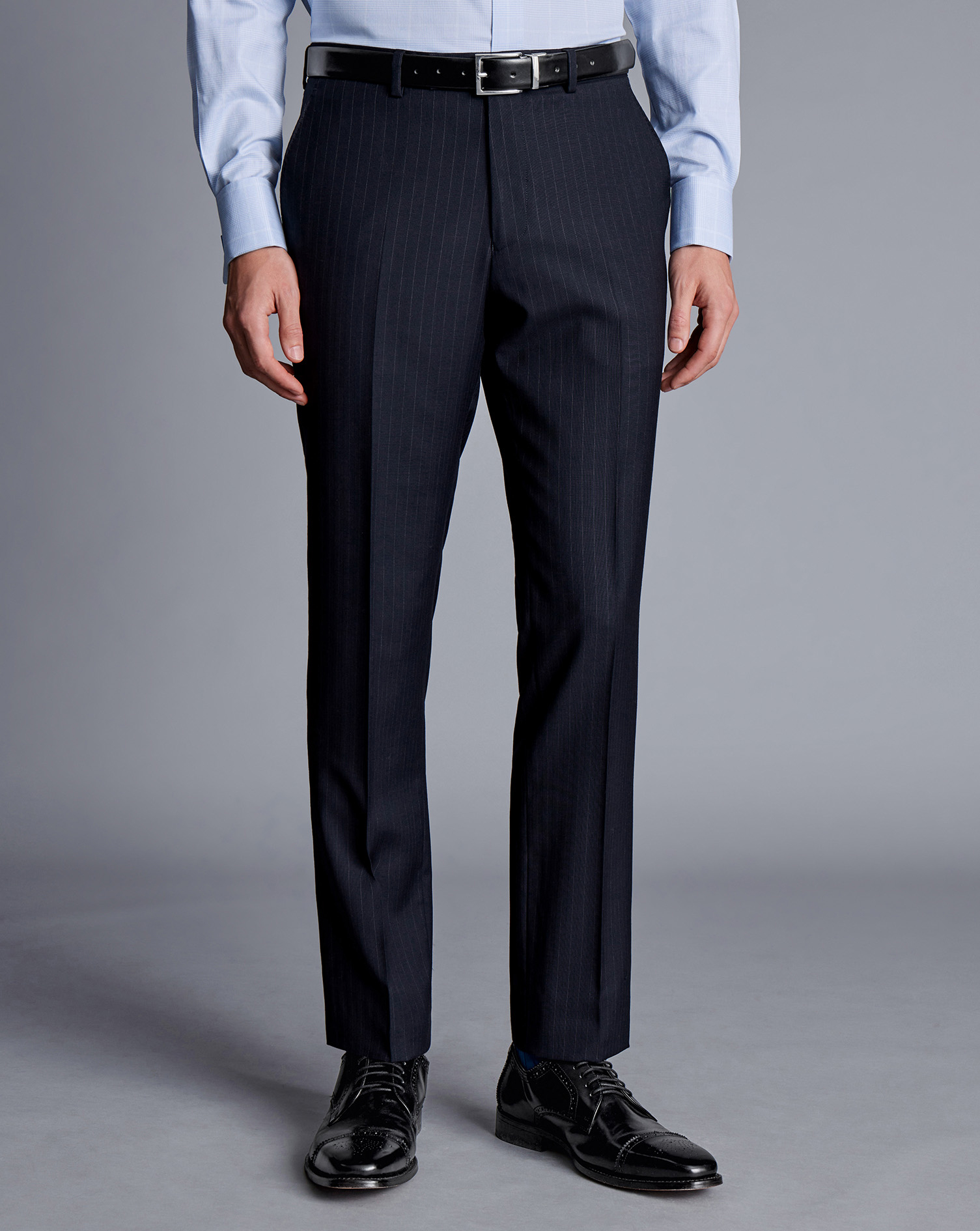 Ultimate Performance Stripe Suit Trousers - Navy