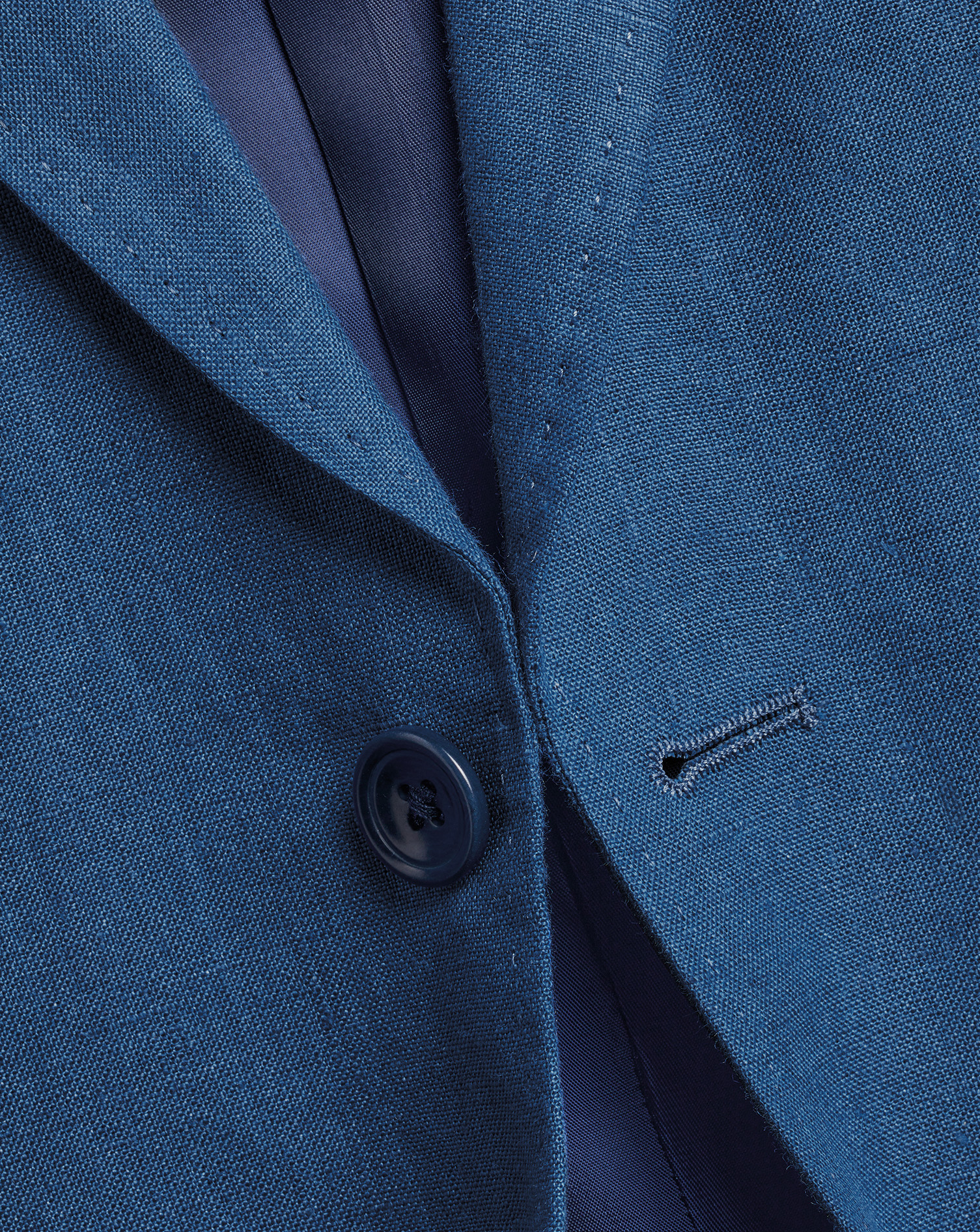 Linen Jacket - Royal Blue