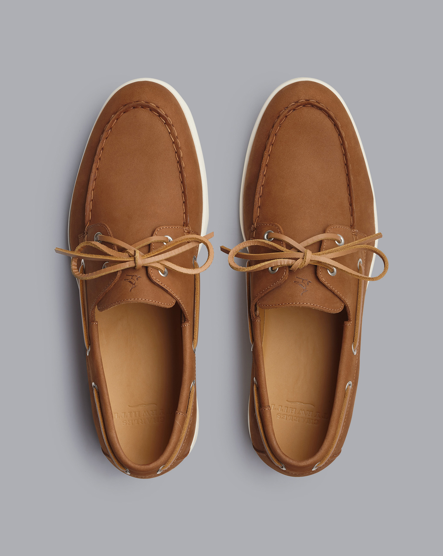 Nubuck Boat Shoes - Tobacco Brown