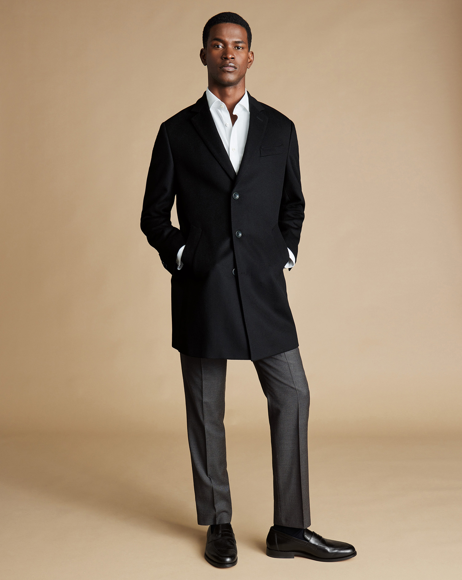 Wool Overcoat - Black