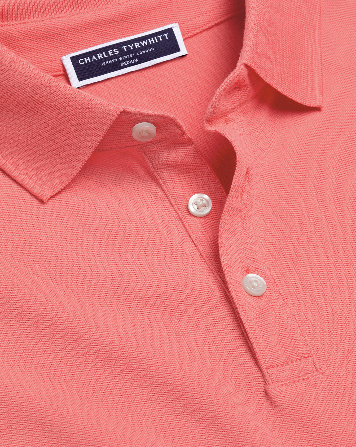 Tyrwhitt Pique Polo - Light Coral Pink