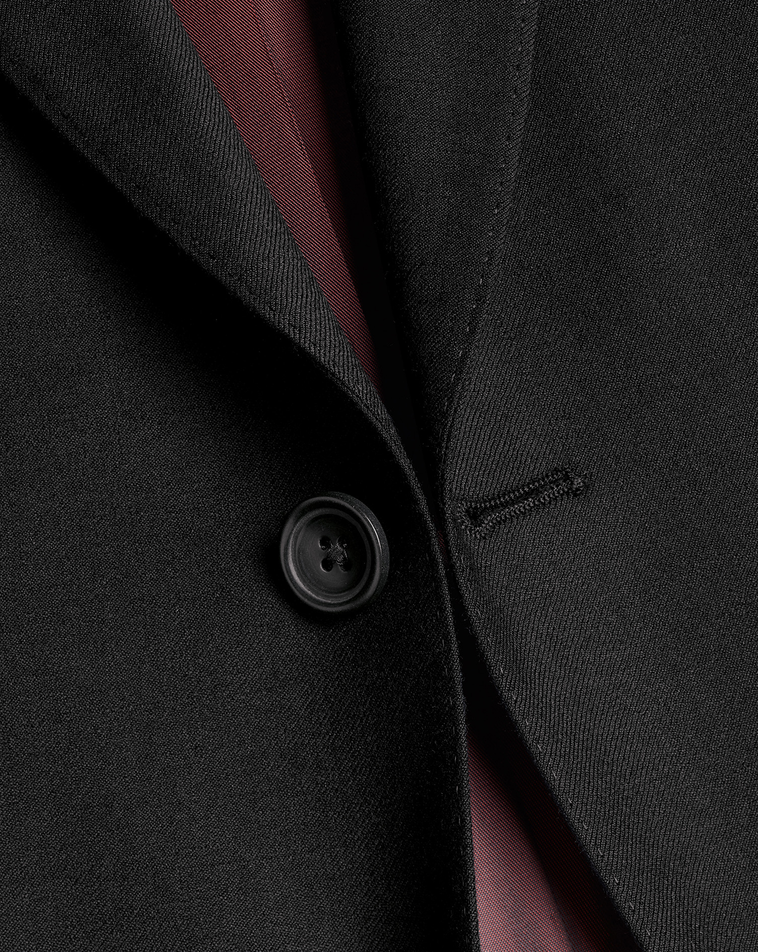 Natural Stretch Twill Suit Jacket - Black