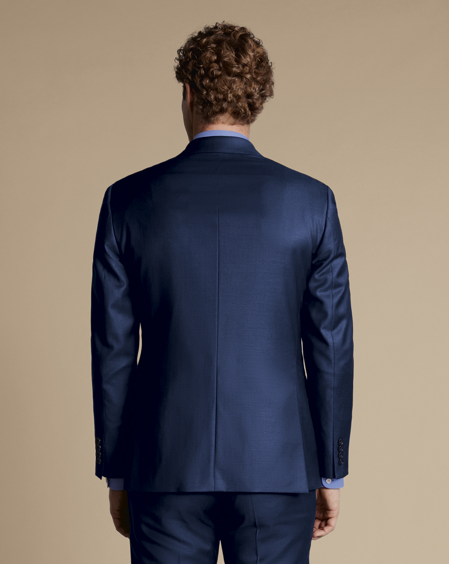 Natural Stretch Twill Suit Jacket - Mid Blue