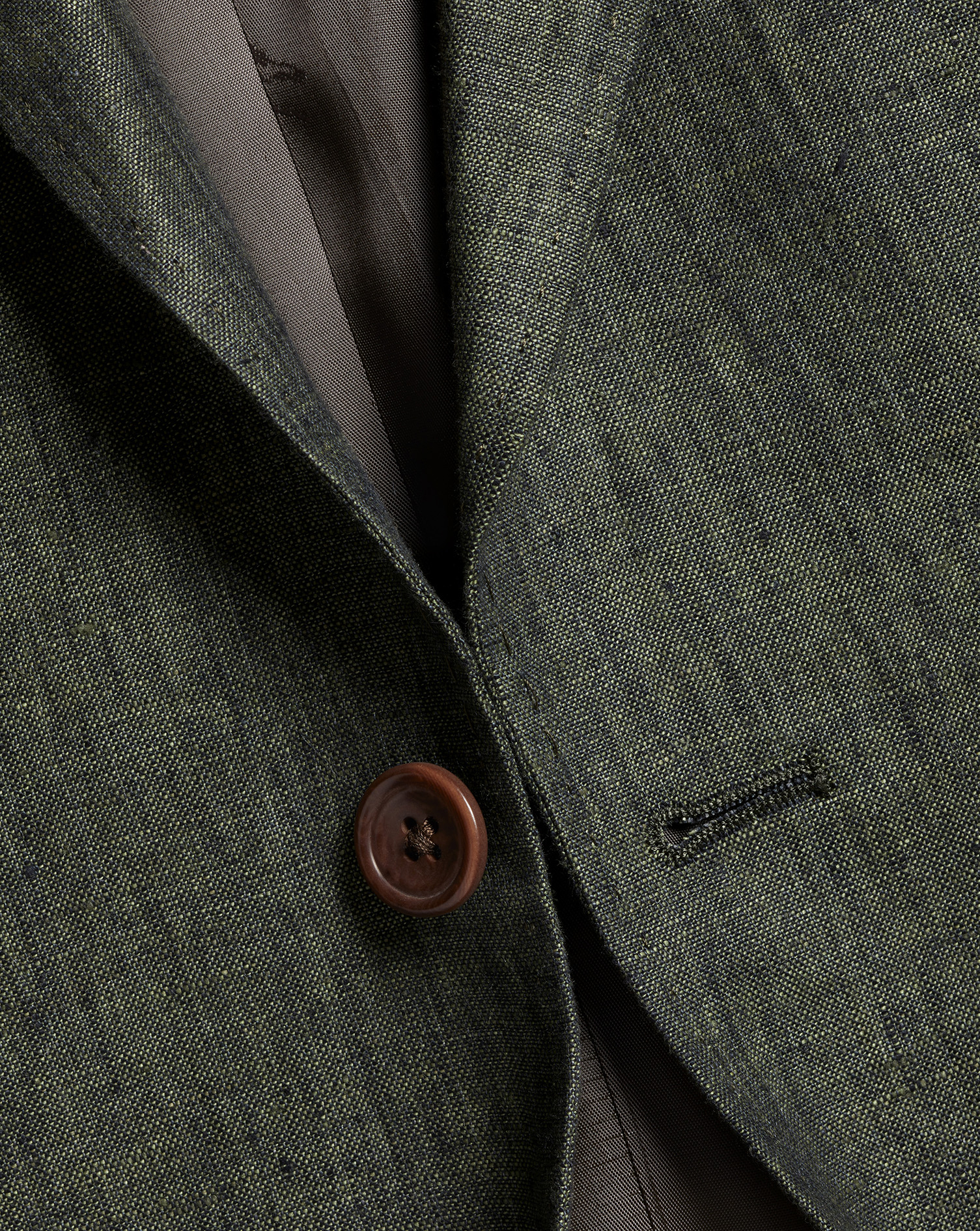 Linen Jacket - Forest Green