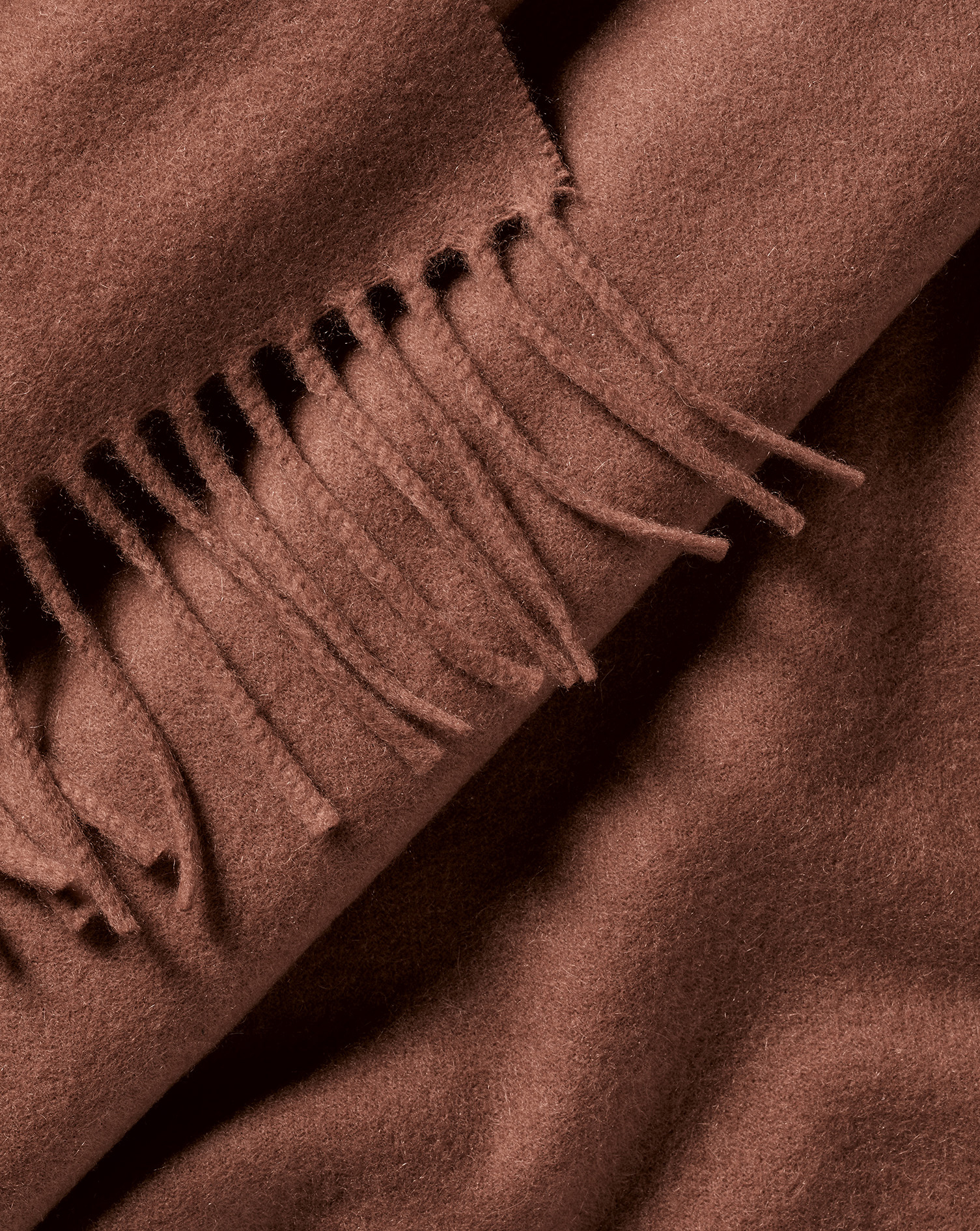 Cashmere Herringbone Scarf - Camel