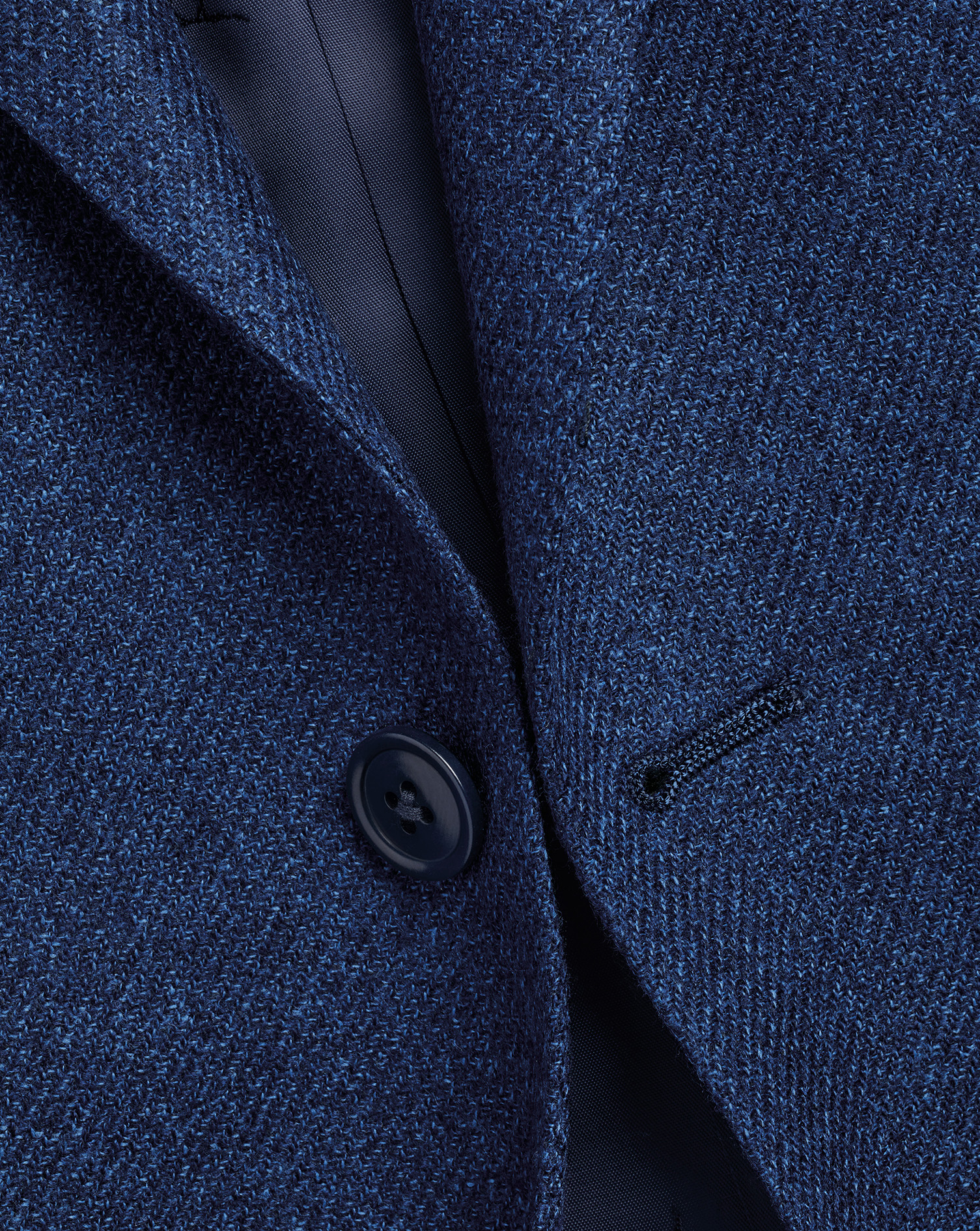 Twill Wool Silk Jacket - Ink Blue