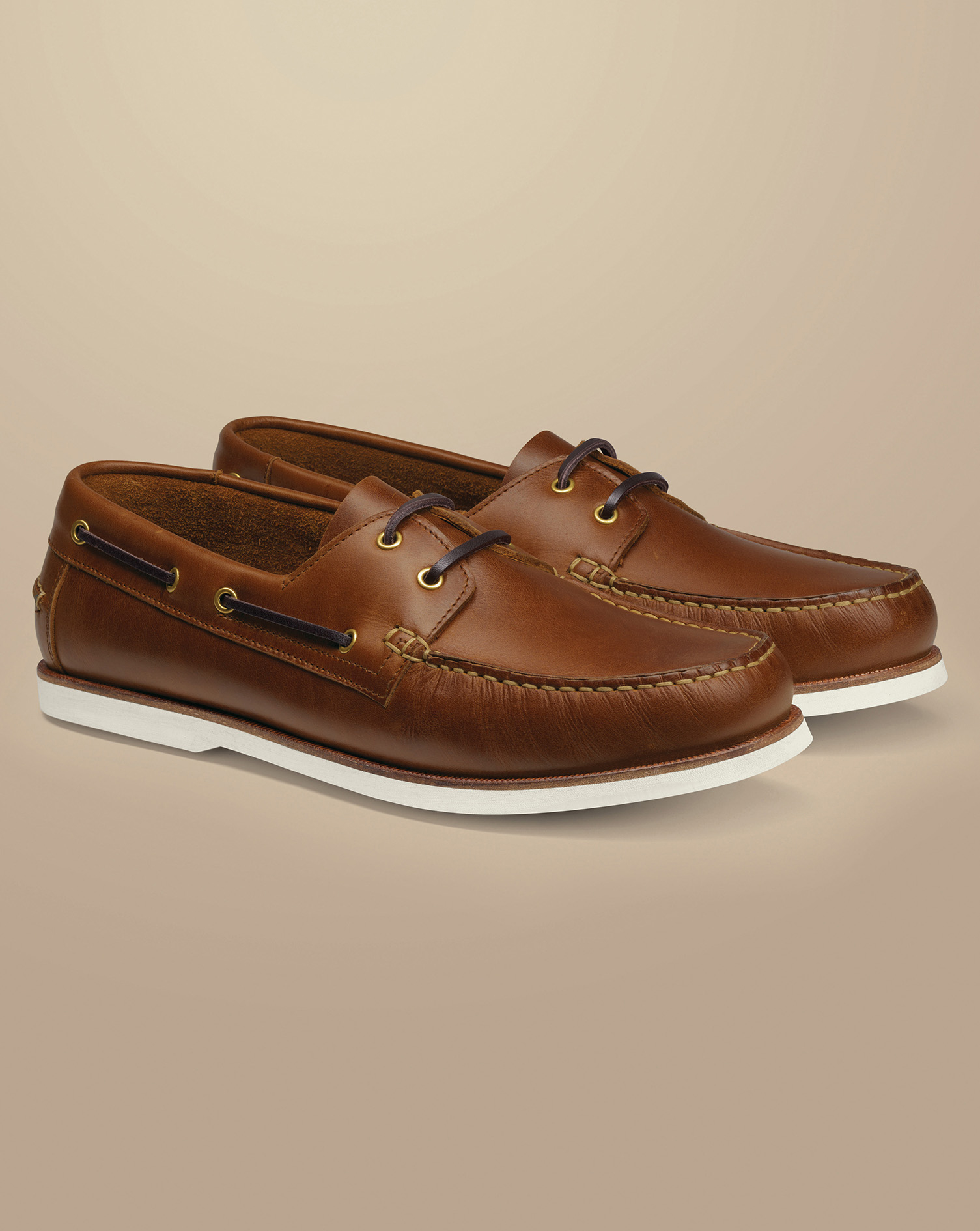 Leather Boat Shoe - Dark Tan