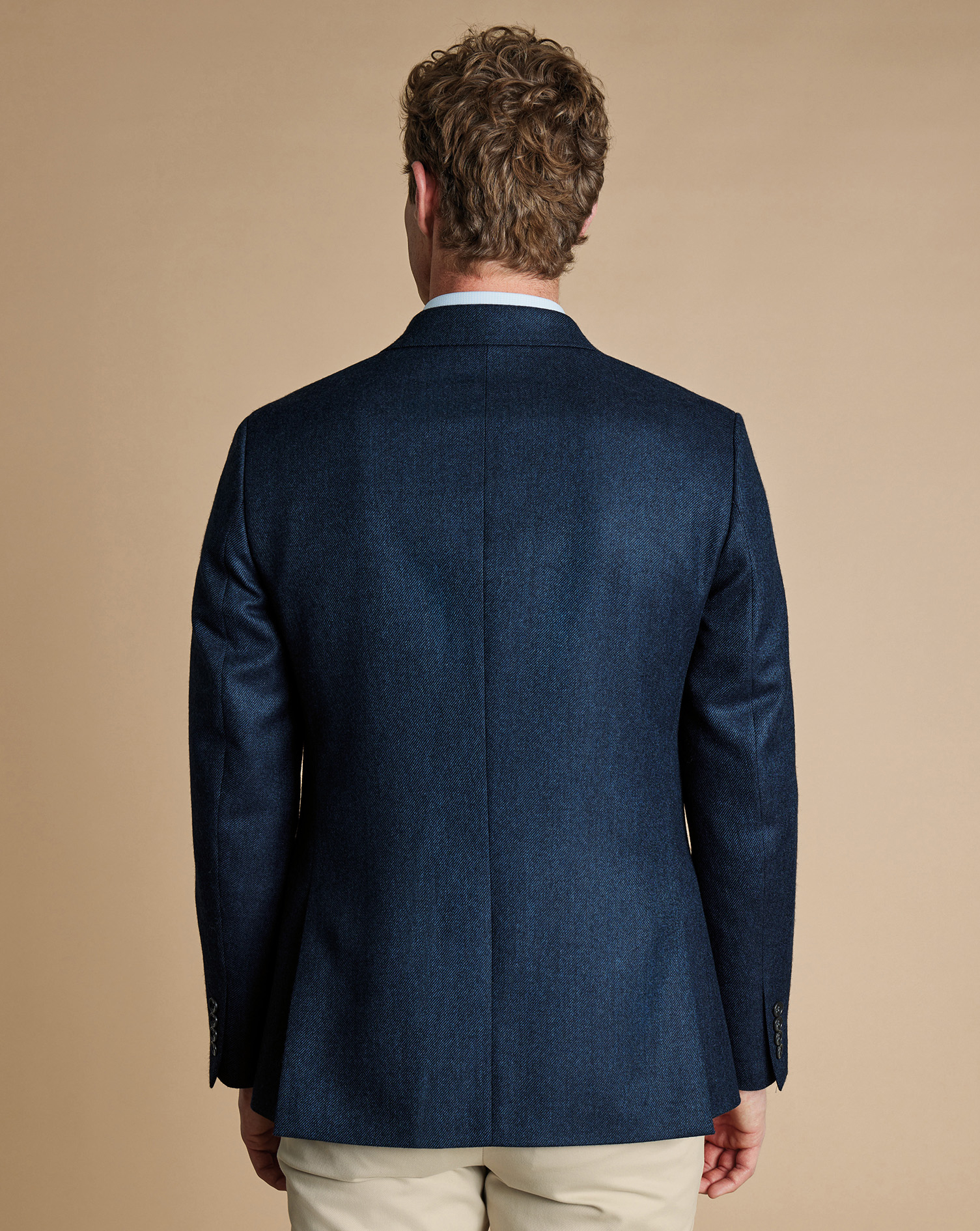 Wool Texture Twill Jacket - Steel Blue