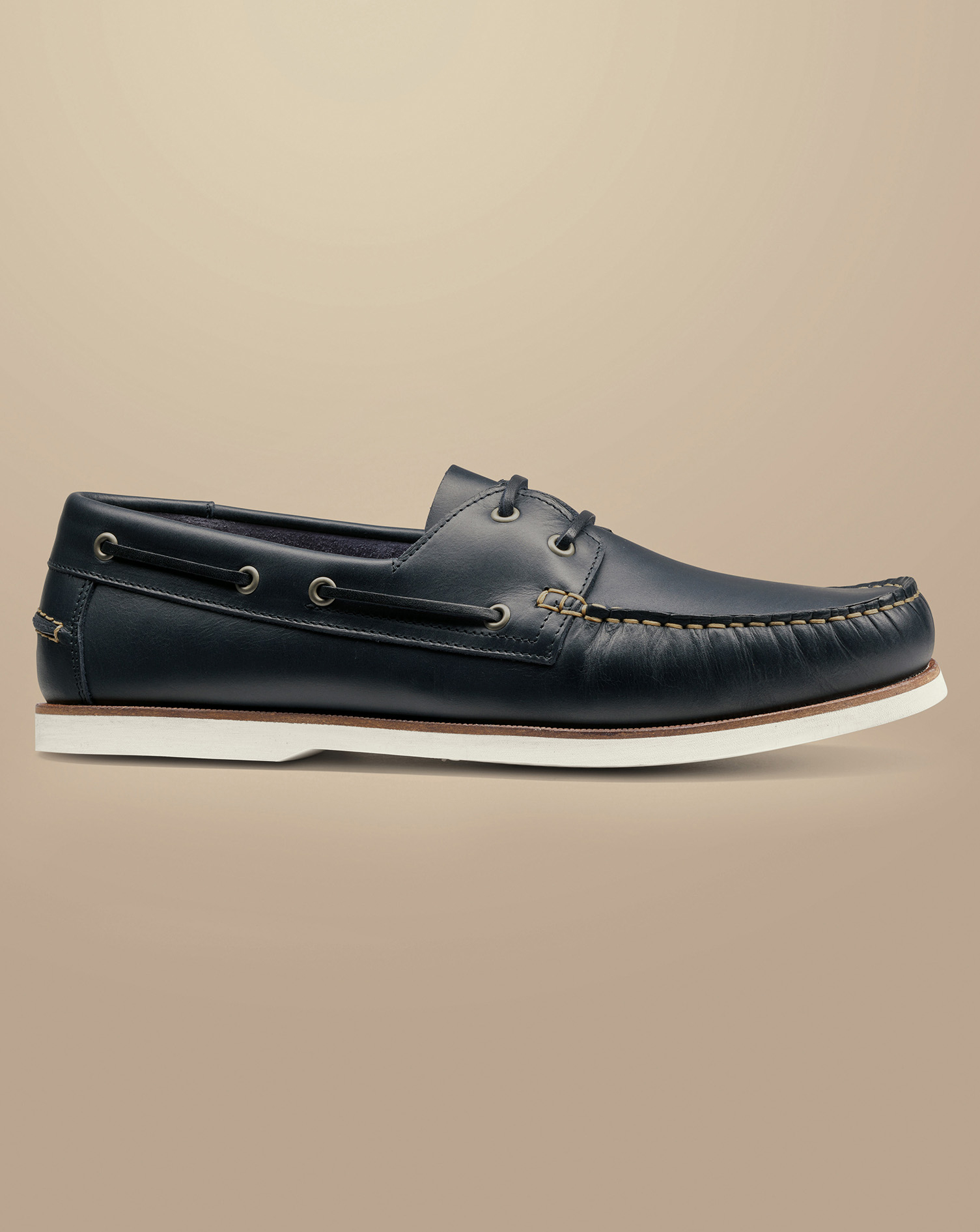 Leather Boat Shoe - Dark Navy