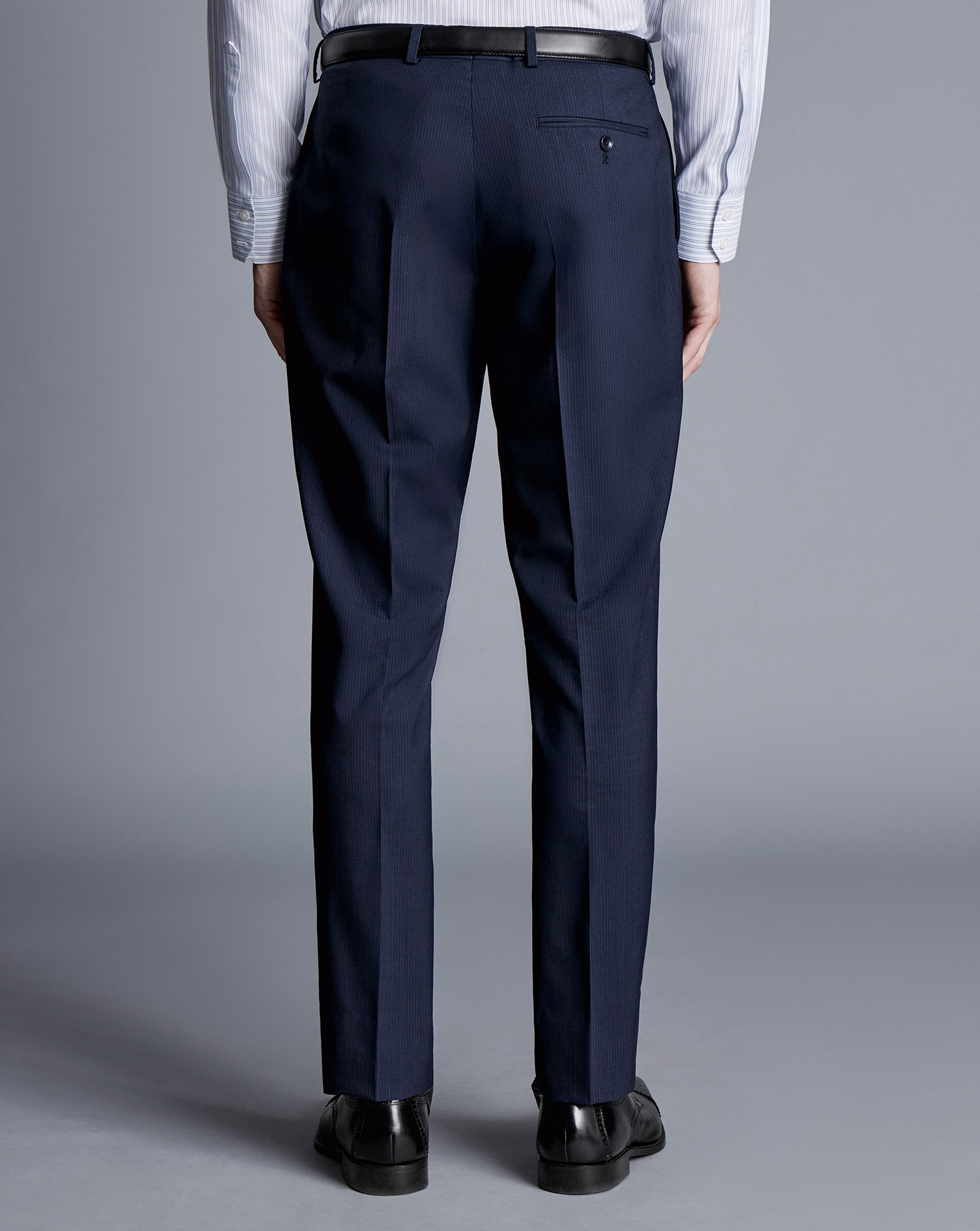 Stripe Suit Trousers - Navy