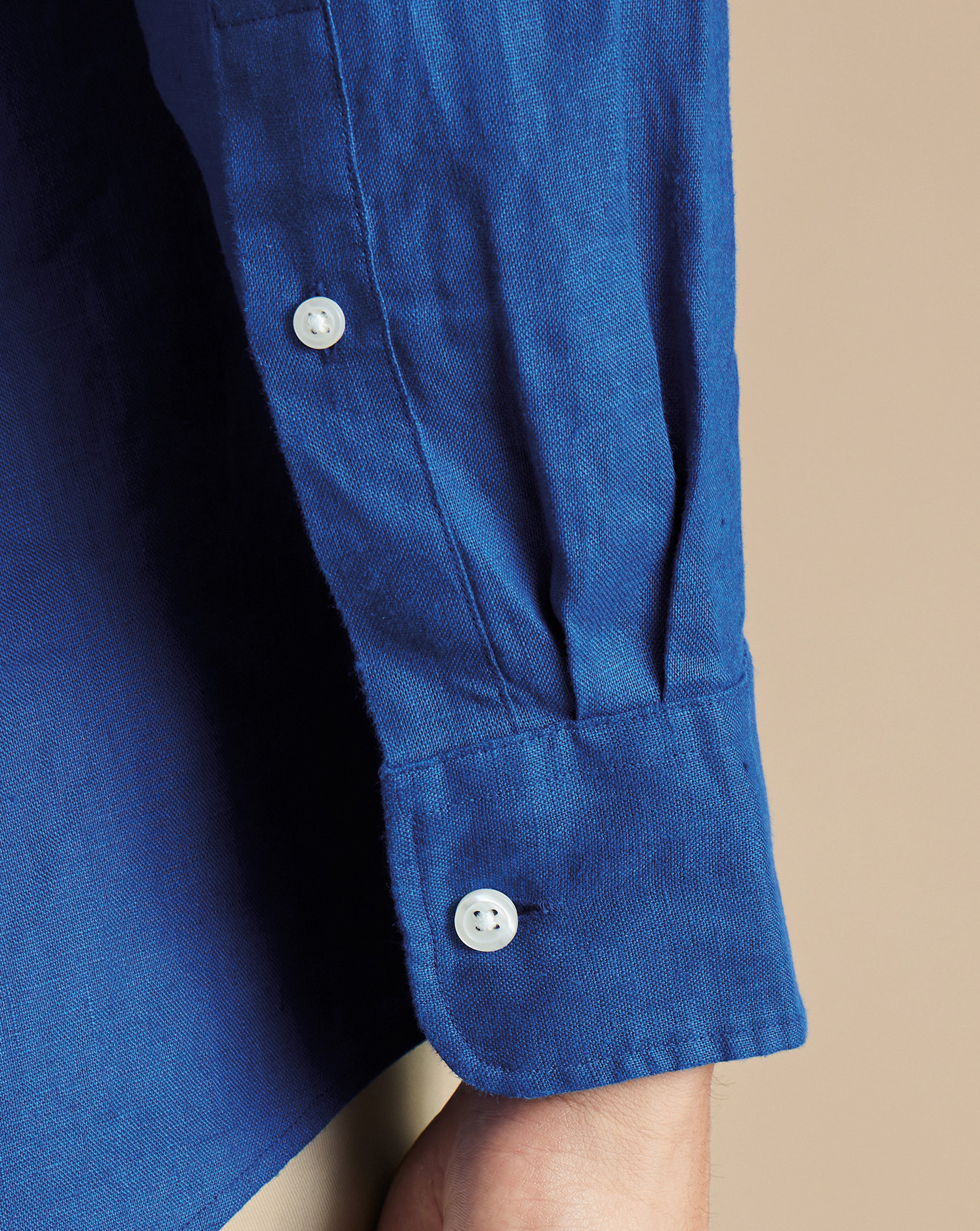 Pure Linen Shirt - Royal Blue