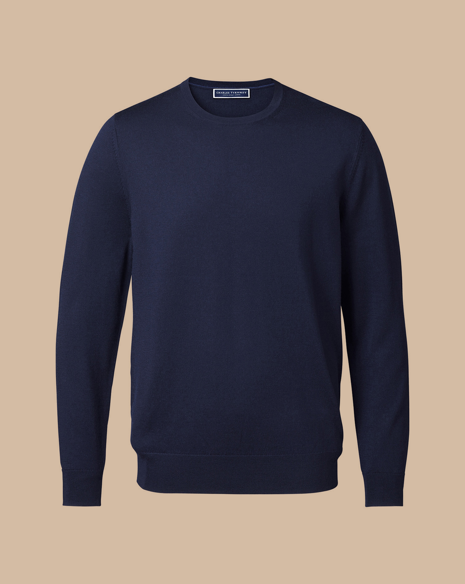 Merino Crew Neck Jumper - Navy