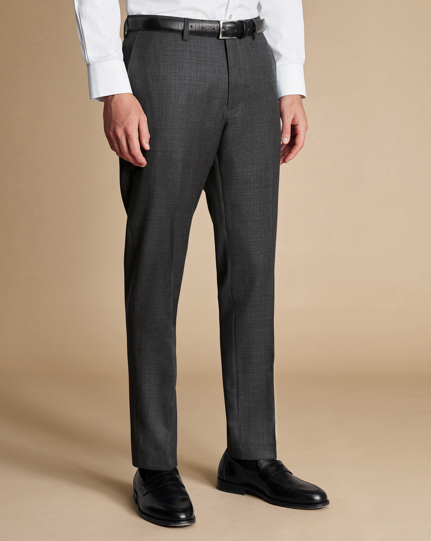 Italian Luxury Suit Trousers  - Dark Grey