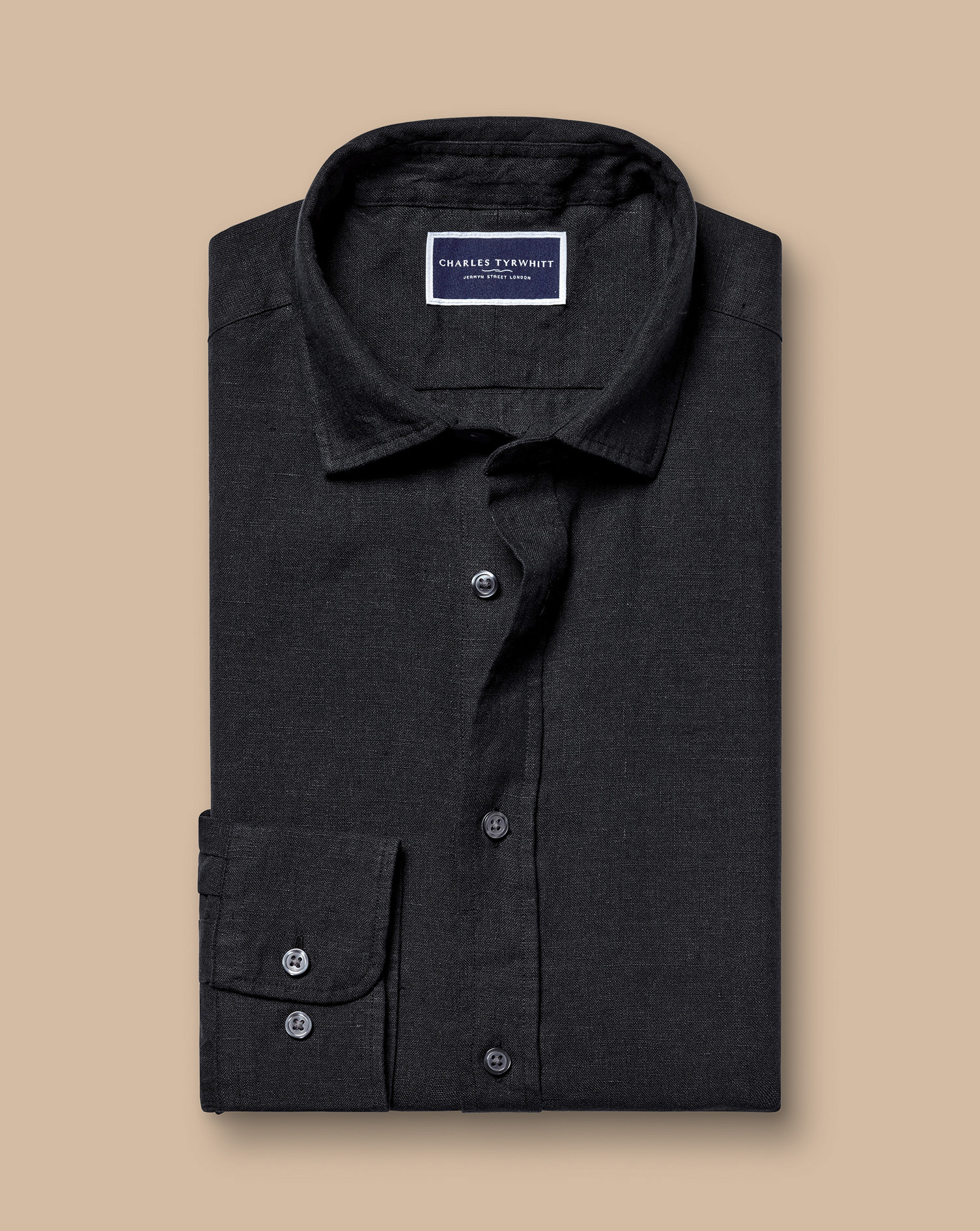 Pure Linen Shirt - Black