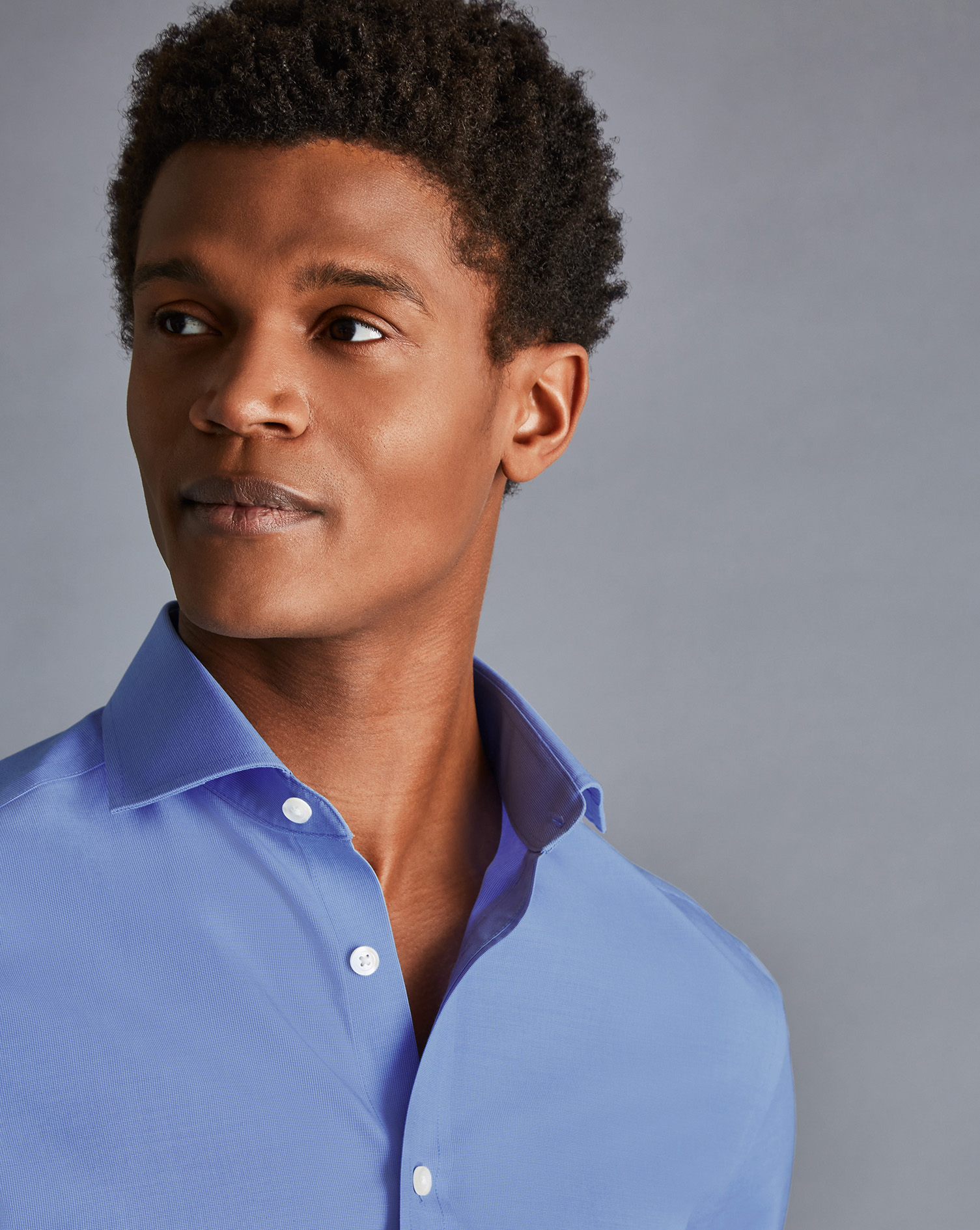 Non-Iron Poplin Shirt - Ocean Blue