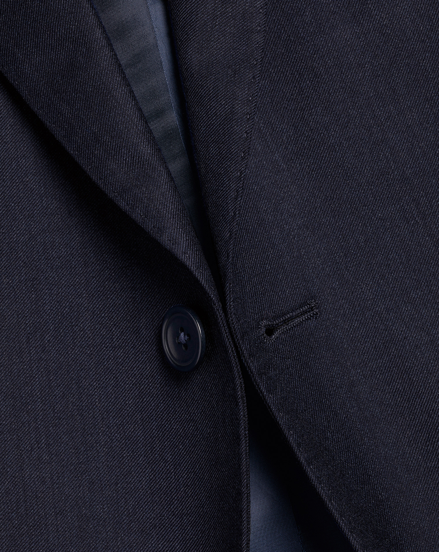 Italian Twill Suit Jacket - Navy