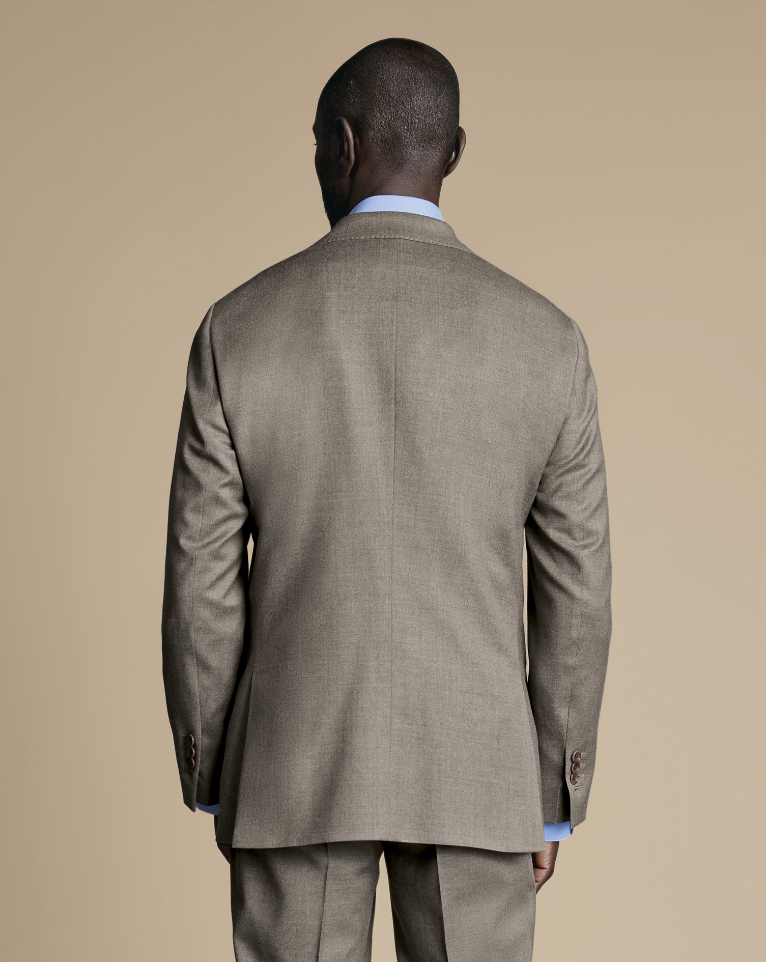 Italian Twill Suit Jacket - Taupe