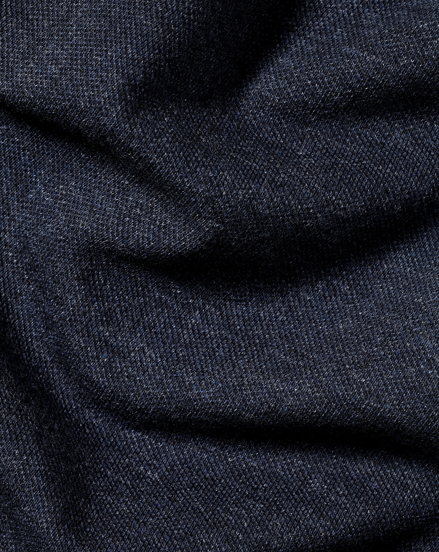 Tyrwhitt Pique Polo - Navy Blue Melange