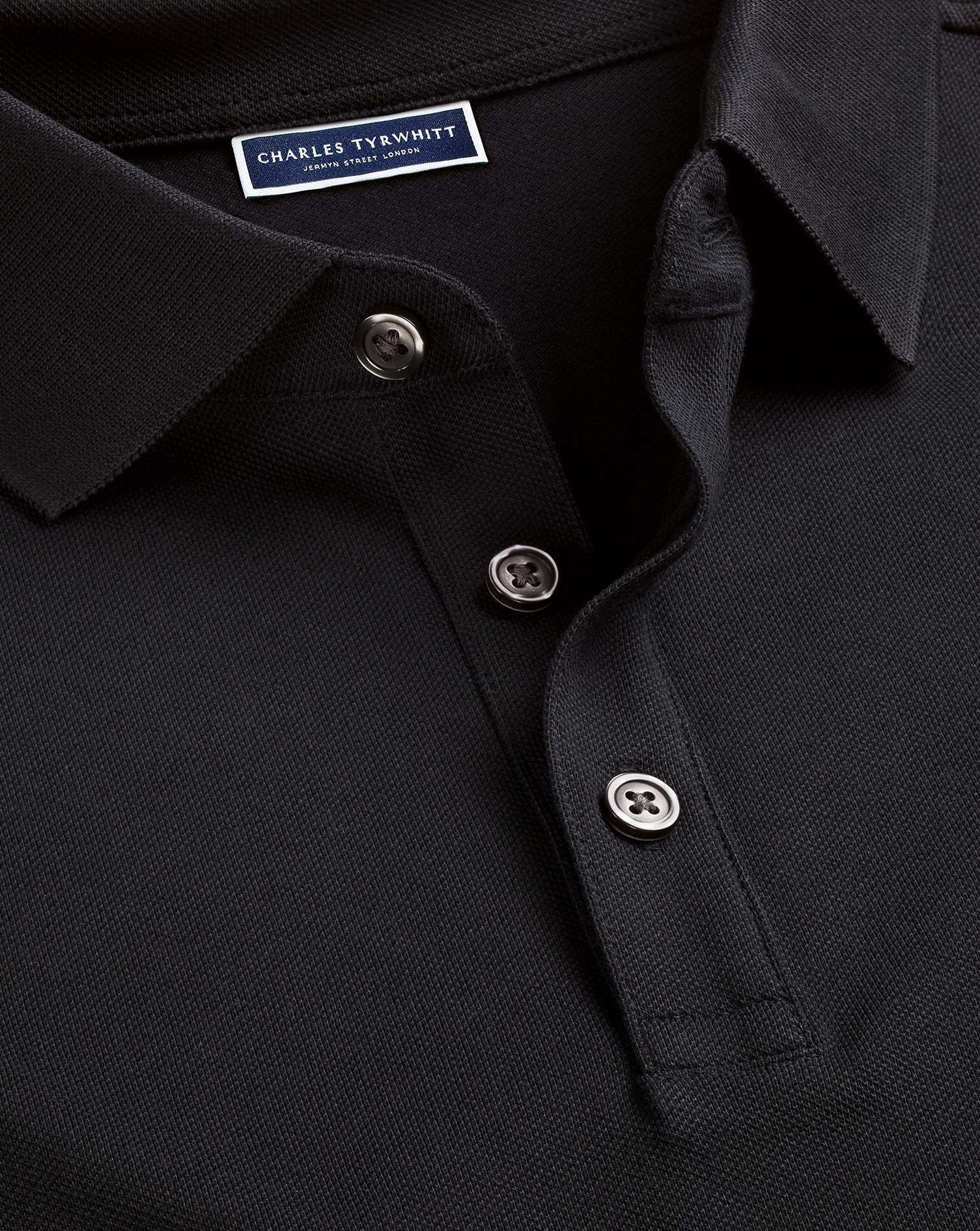 Tyrwhitt Pique Polo - Black