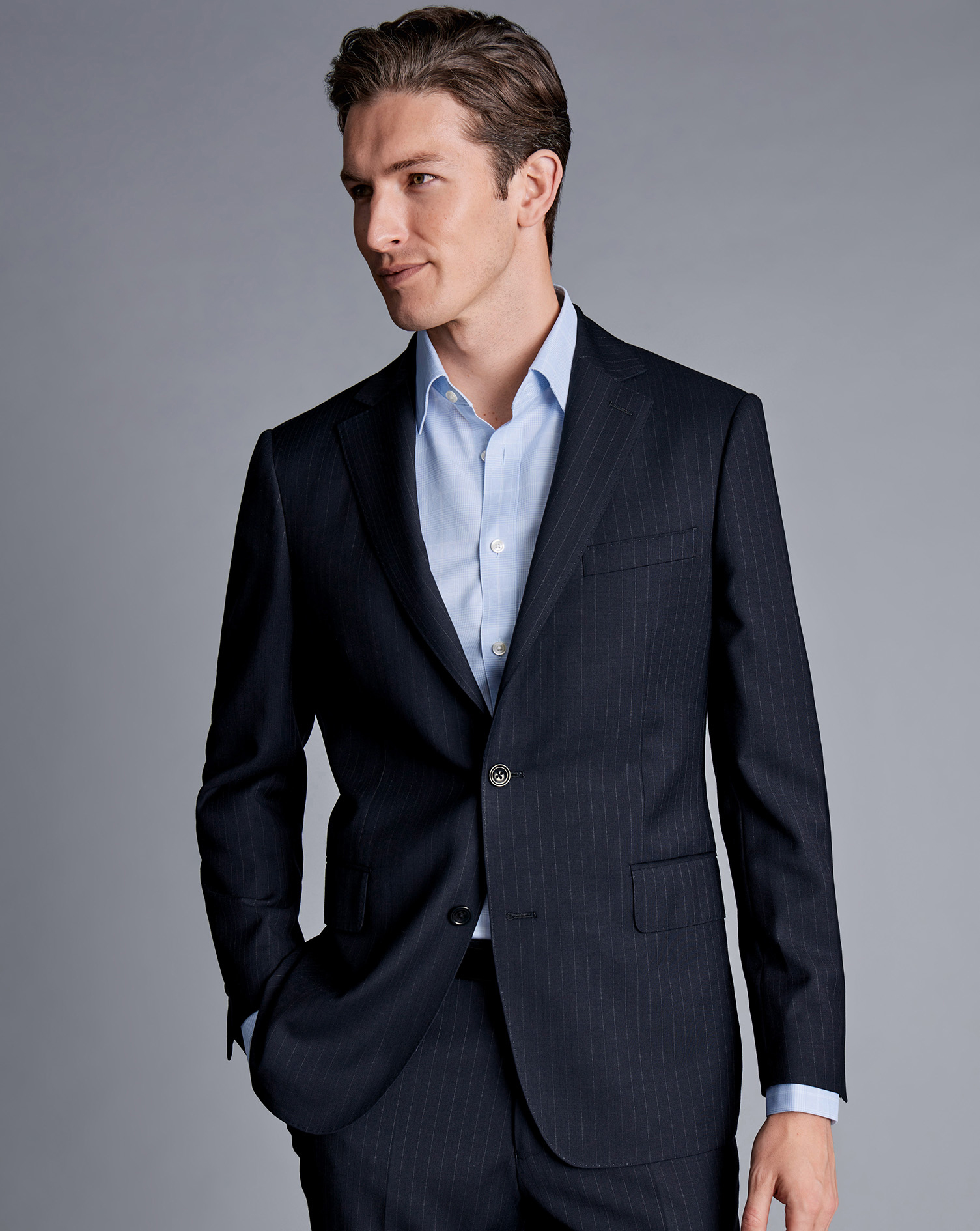 Ultimate Performance Stripe Suit - Navy