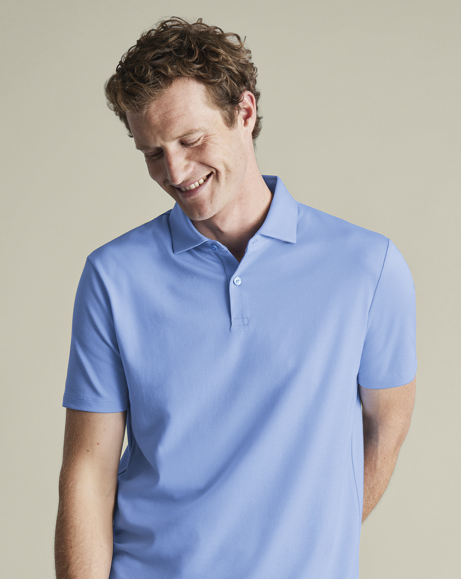 Charles Tyrwhitt Smartes Tyrwhitt Piqué-Polo - Kornblumenblau