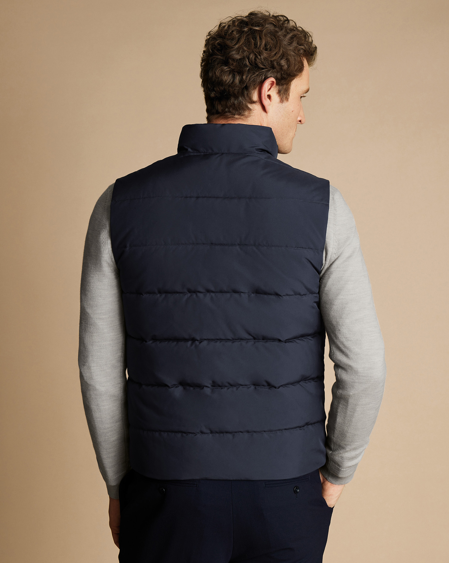 Quilted Gilet - Navy