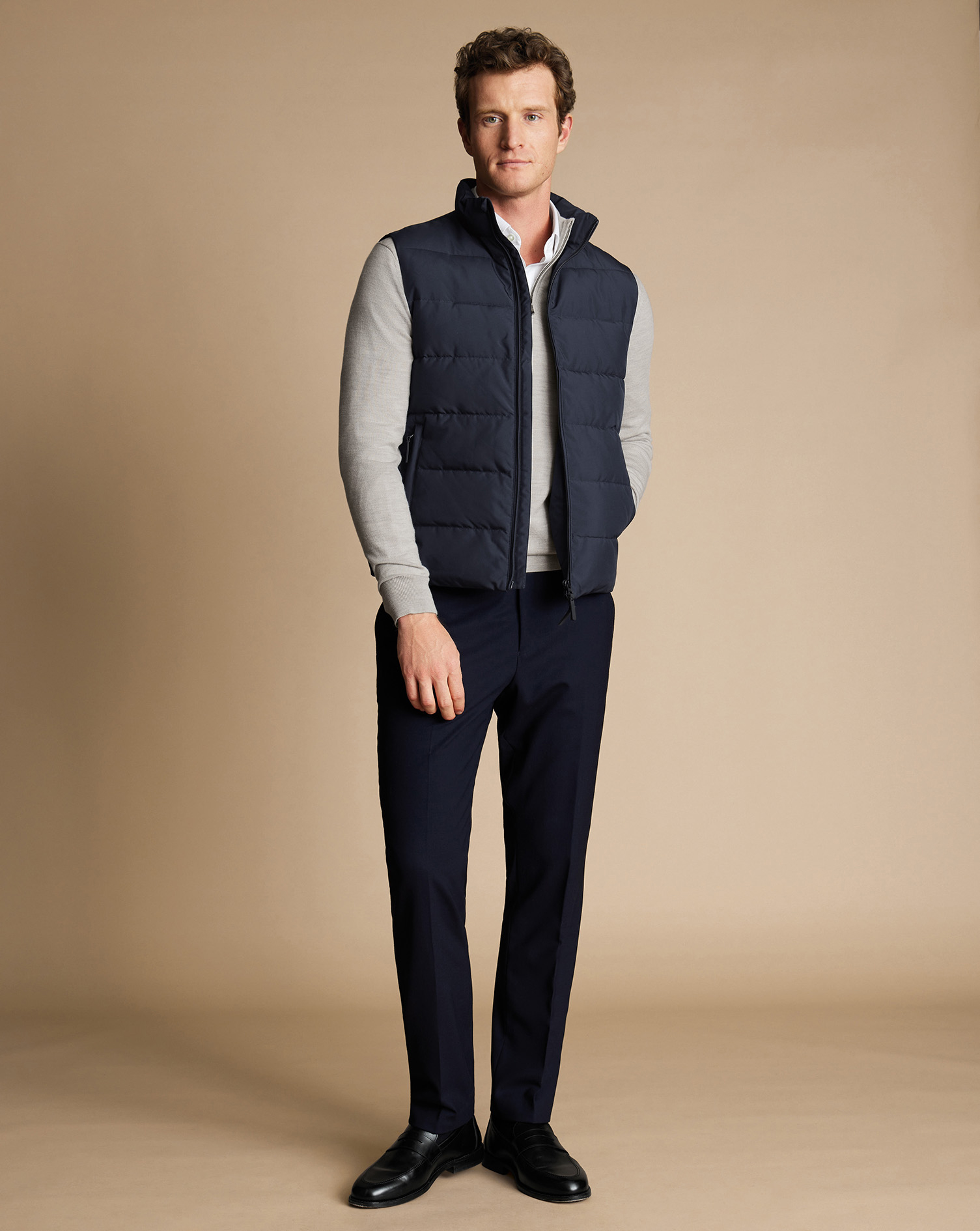 Quilted Gilet - Navy