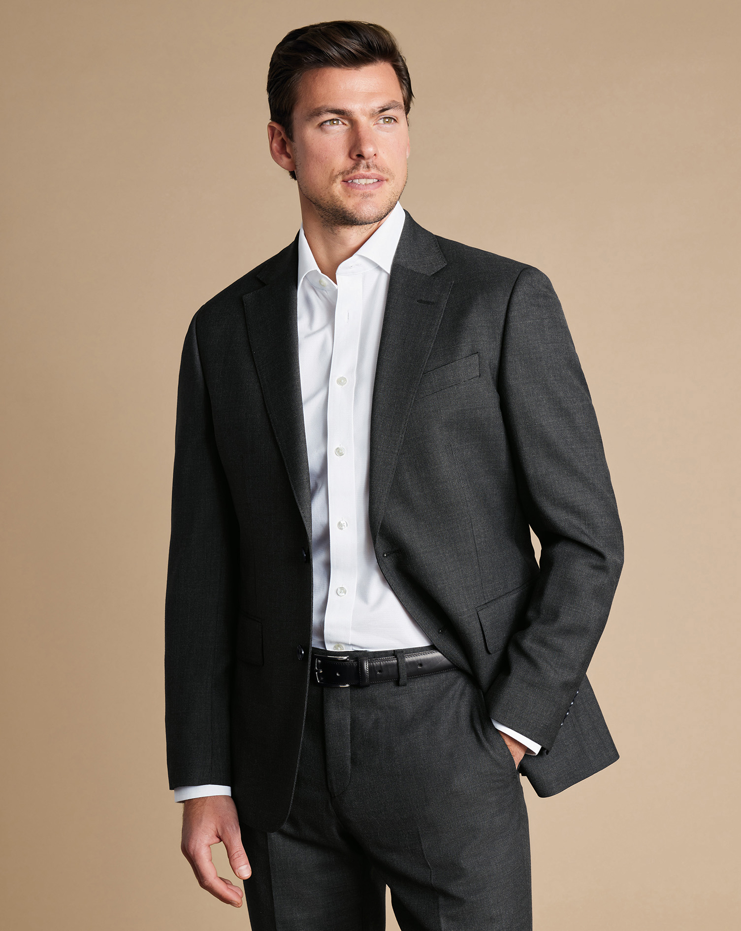 Ultimate Performance End-on-End Suit Jacket - Charcoal Grey