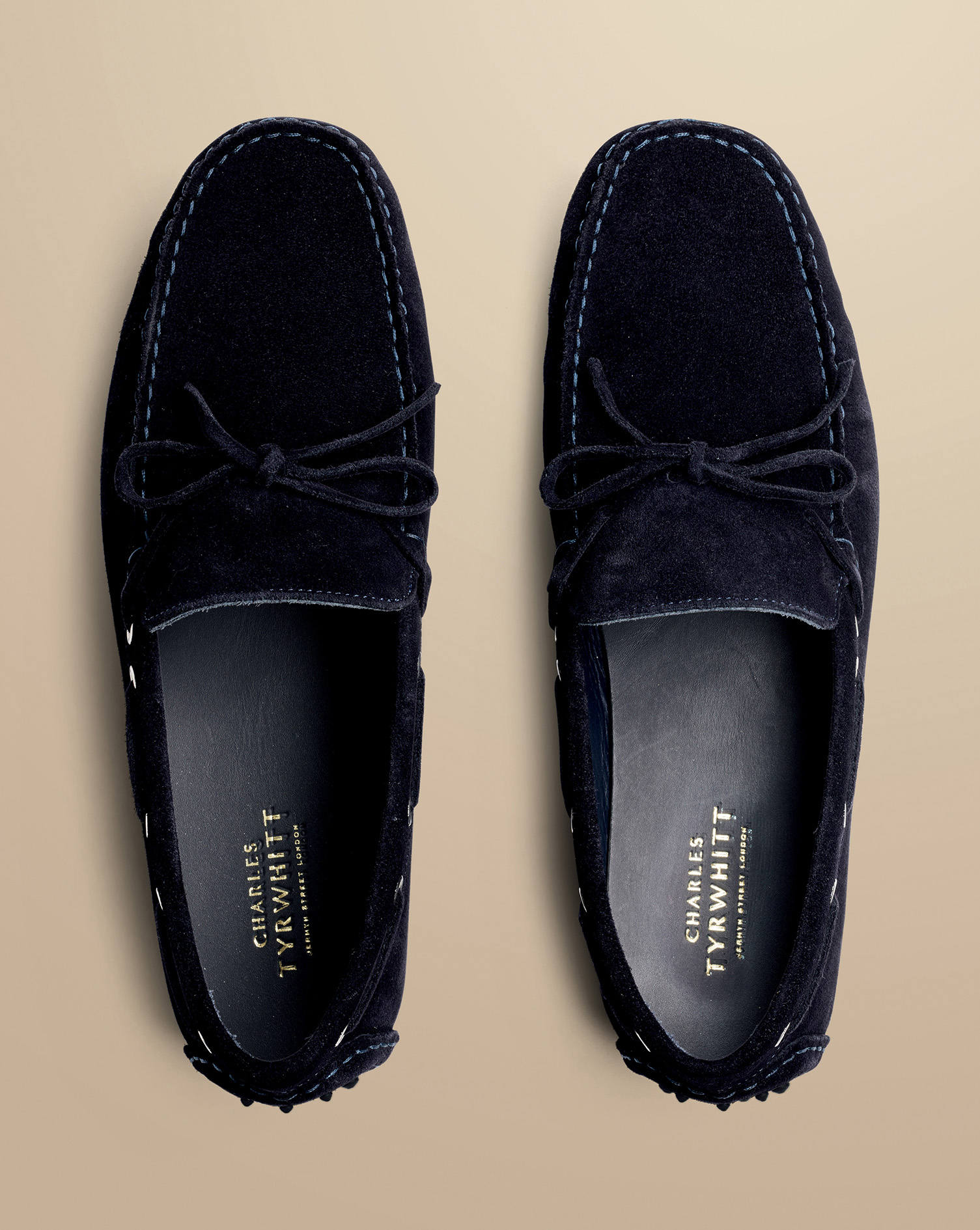 Suede Driving Loafer - Navy