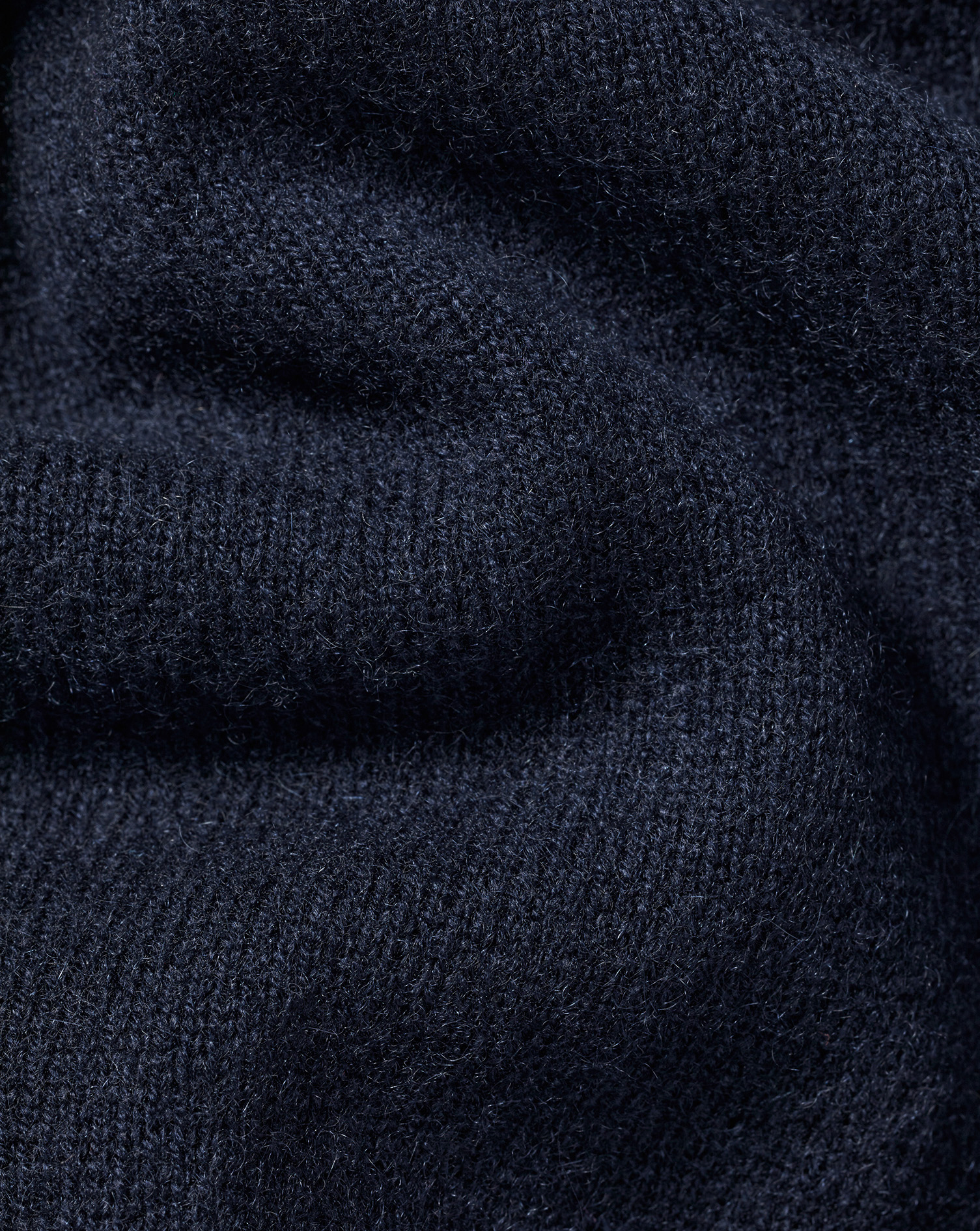 Cashmere Zip Neck Jumper - Navy