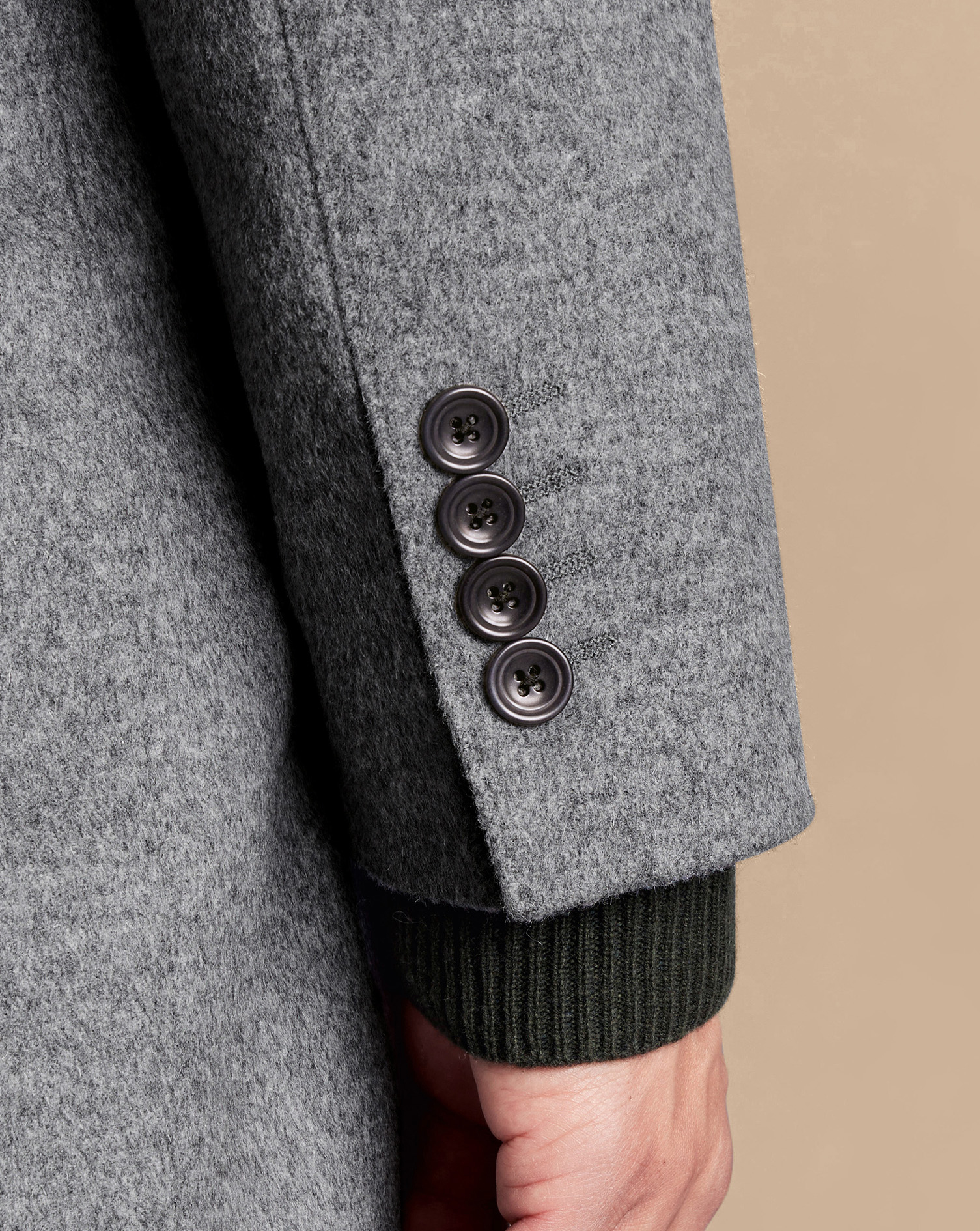 Wool Overcoat - Light Grey