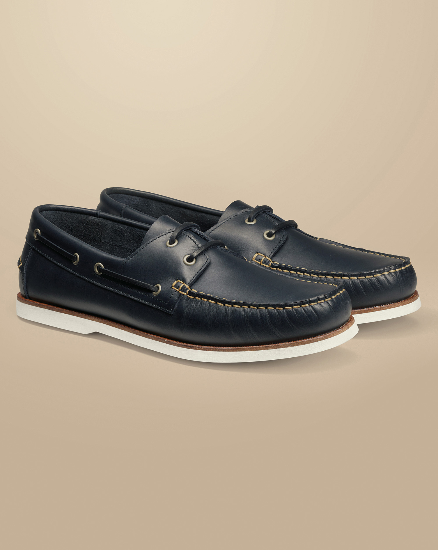 Leather Boat Shoe - Dark Navy