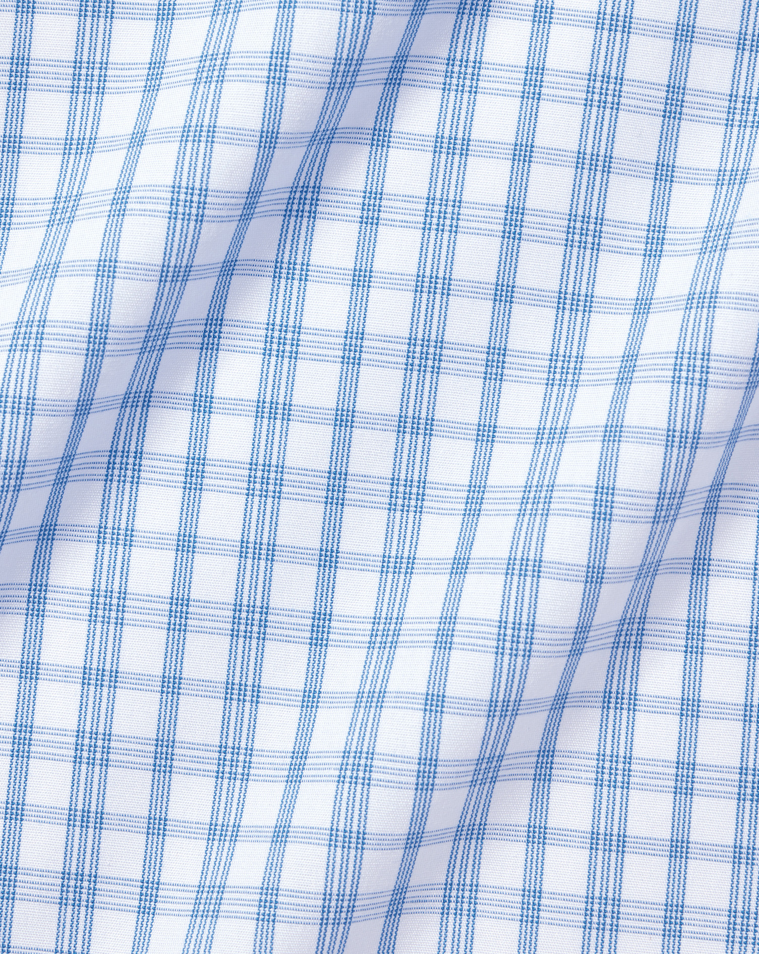 Cutaway Collar Non-Iron Graph Check Cutaway Shirt - Royal Blue