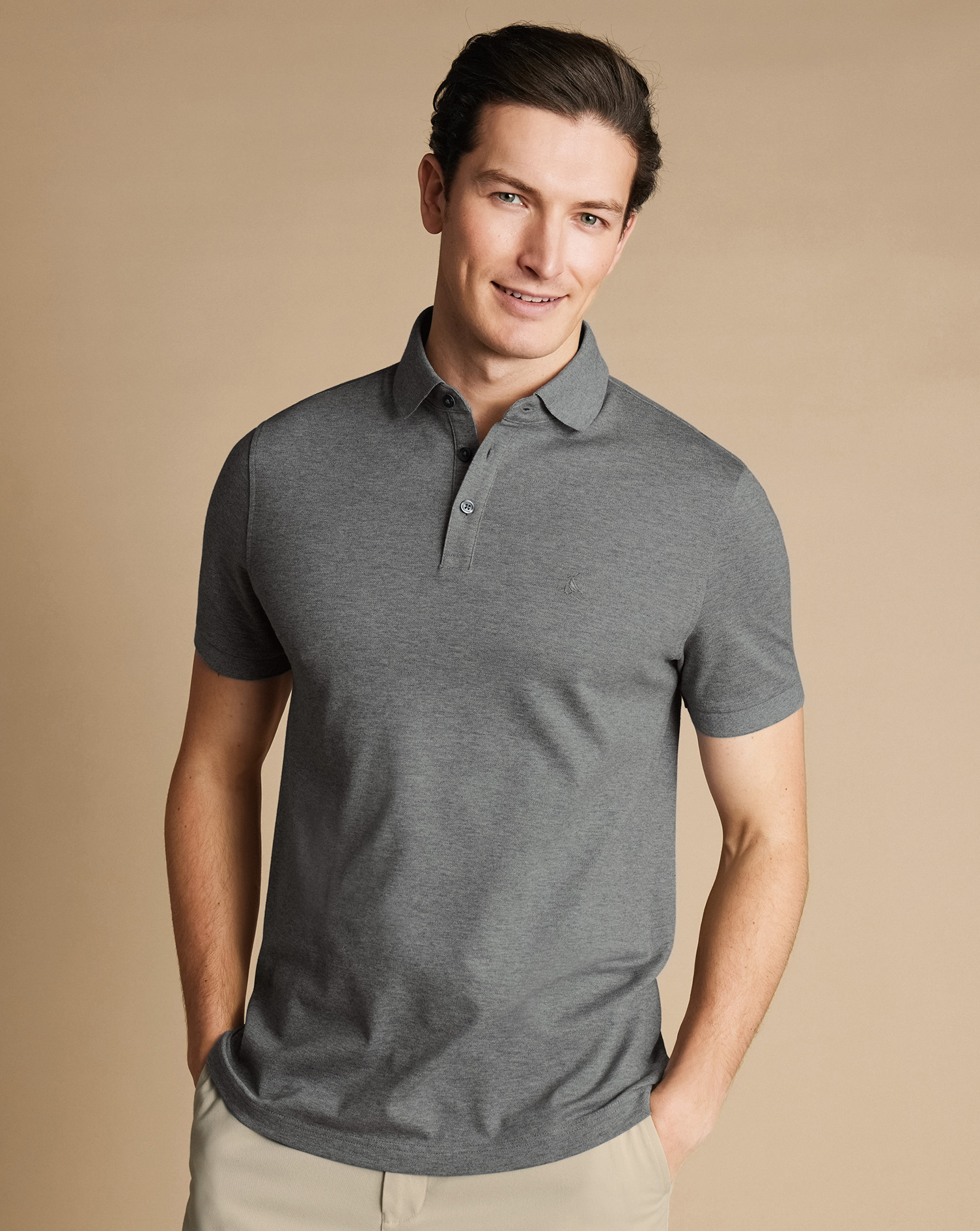 Tyrwhitt Pique Polo - Grey