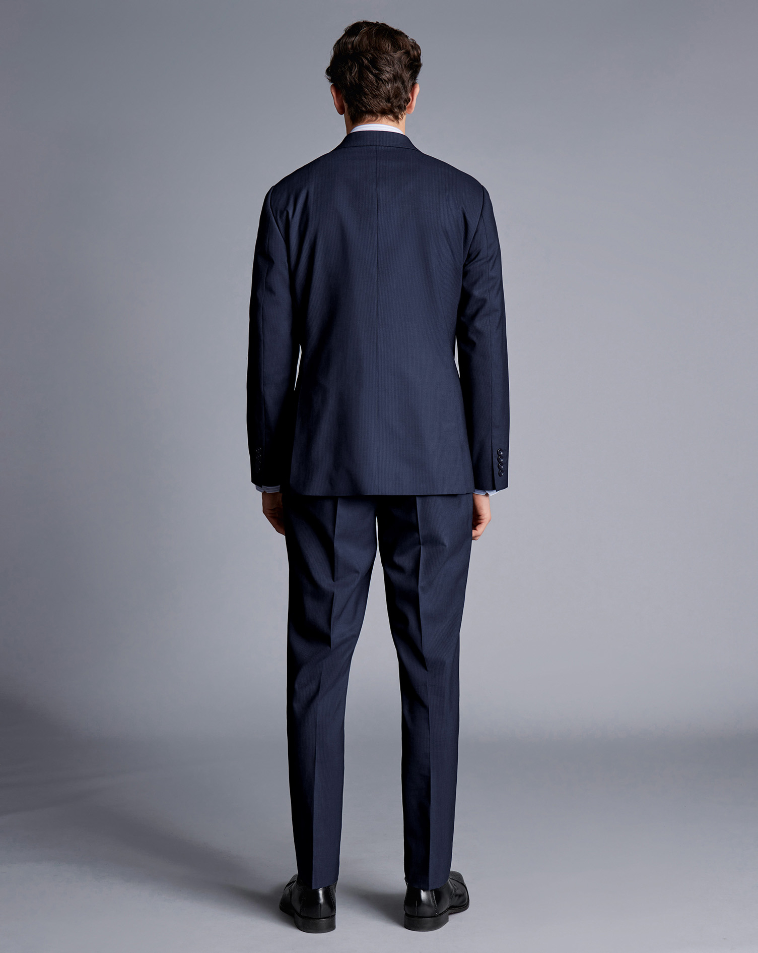 Micro Stripe Suit - Navy