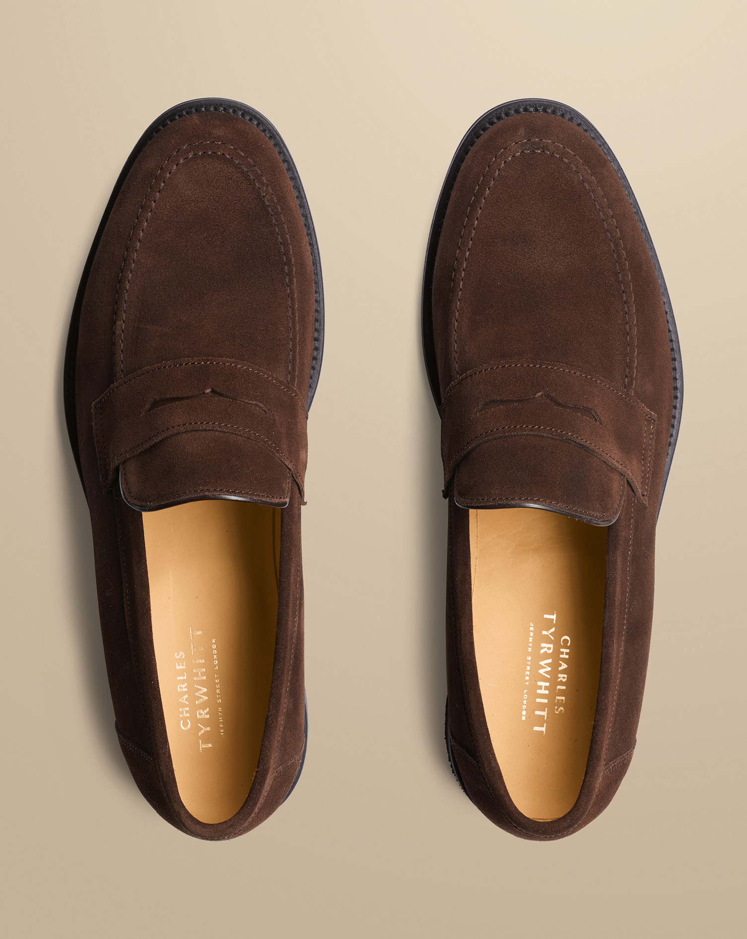 Suede Saddle Loafer - Chocolate Brown