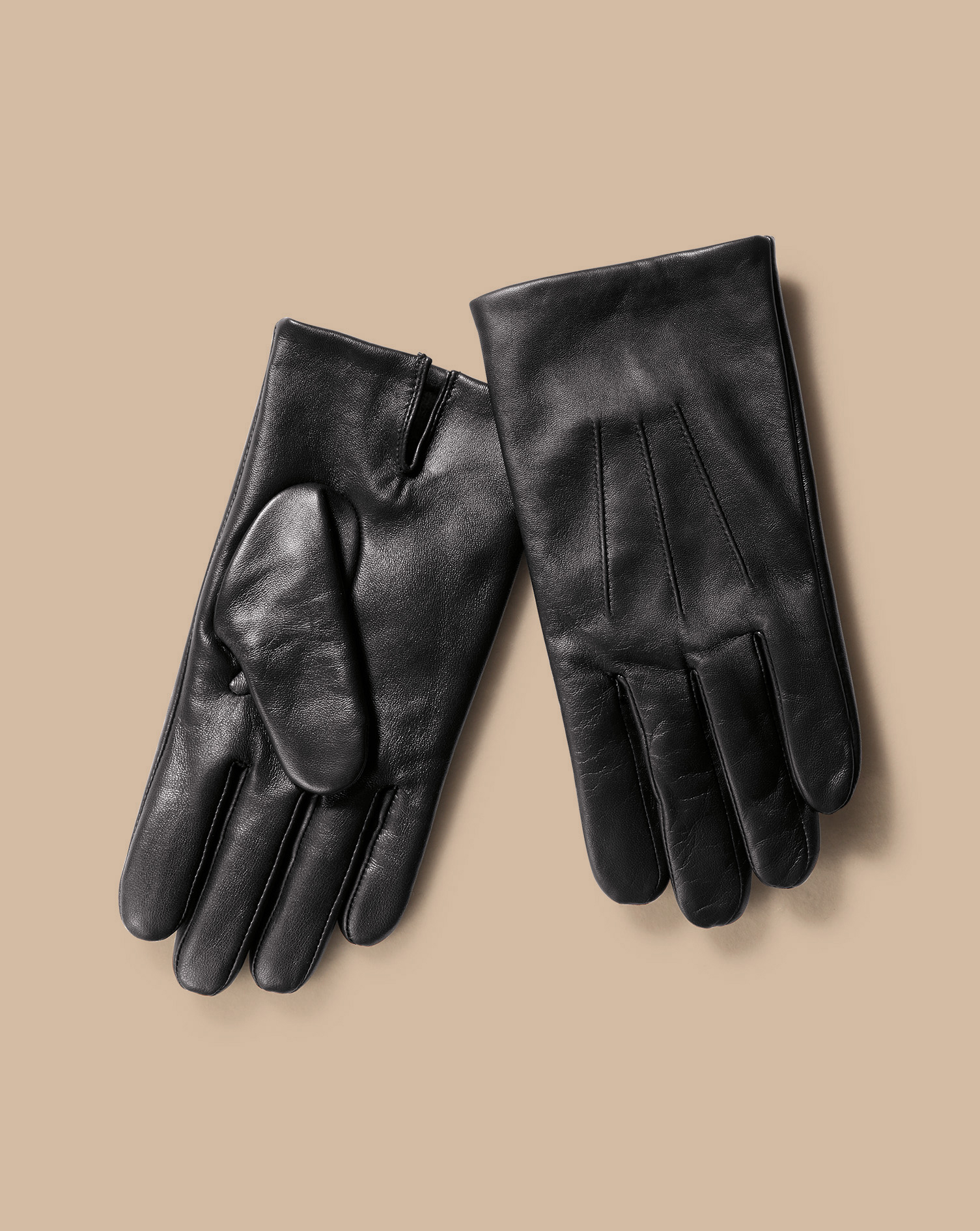 Leather Touch Screen Gloves Black Charles Tyrwhitt