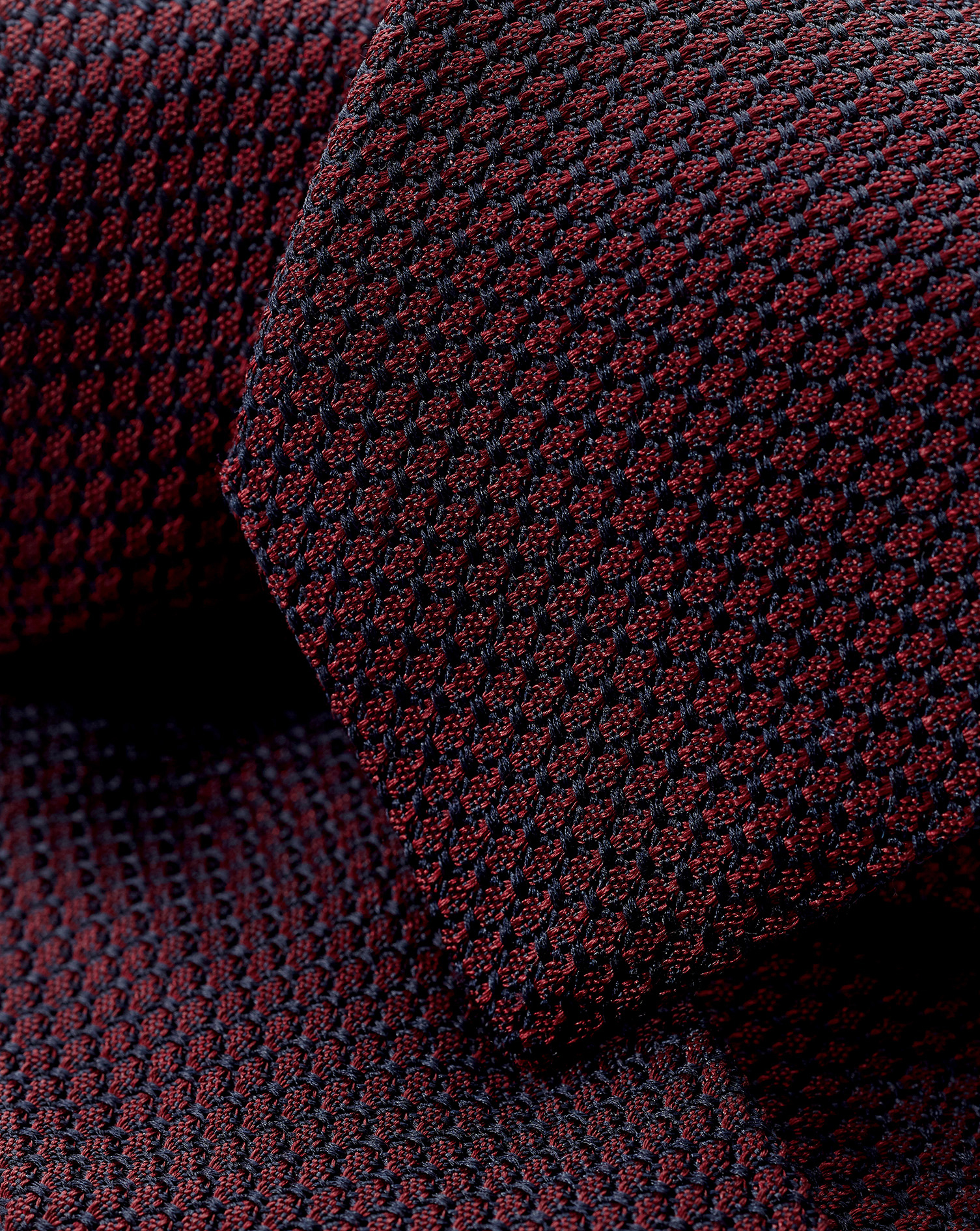 Silk Grenadine Italian Tie - Maroon Red