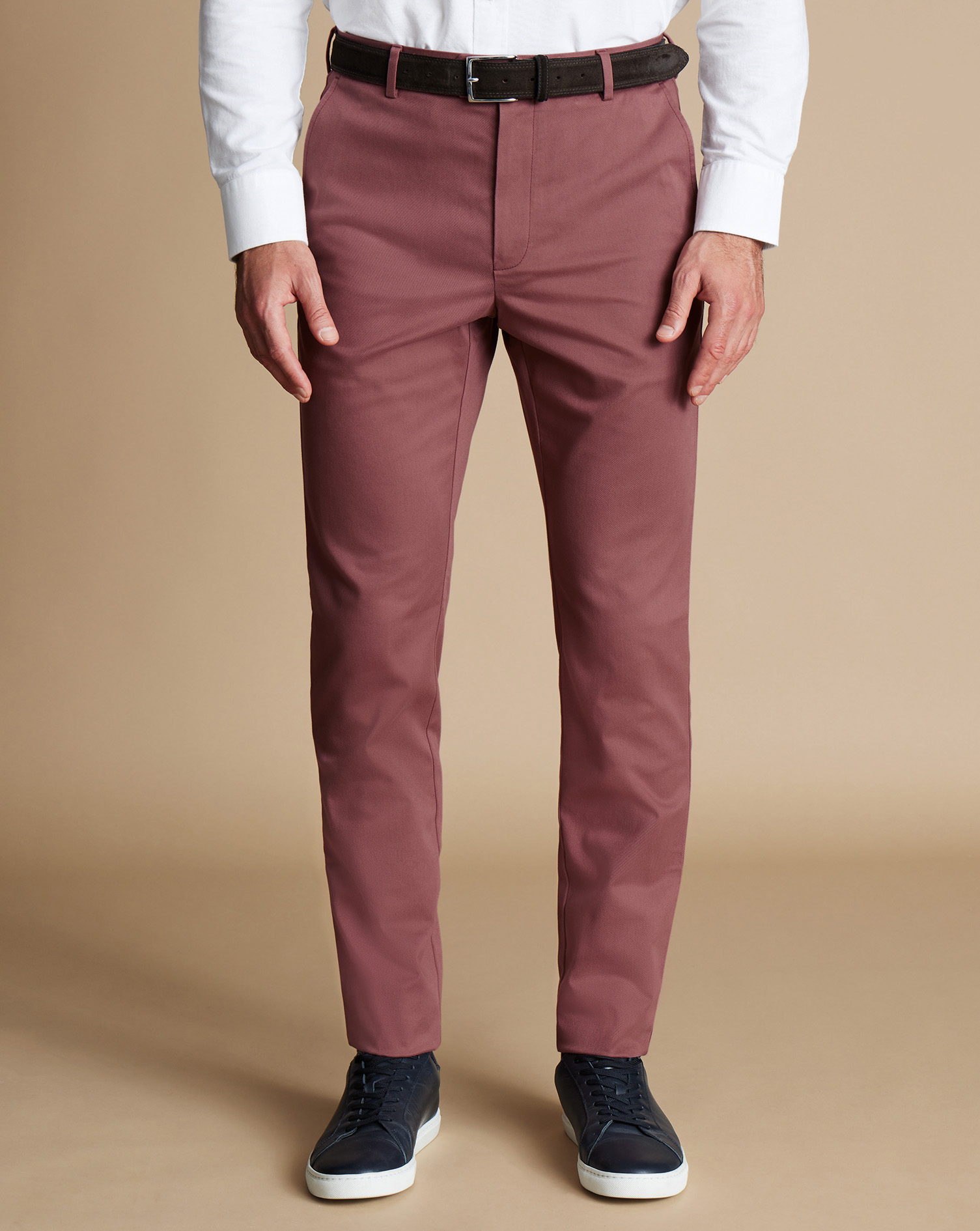 Ultimate Non-Iron Chinos - Dark Pink