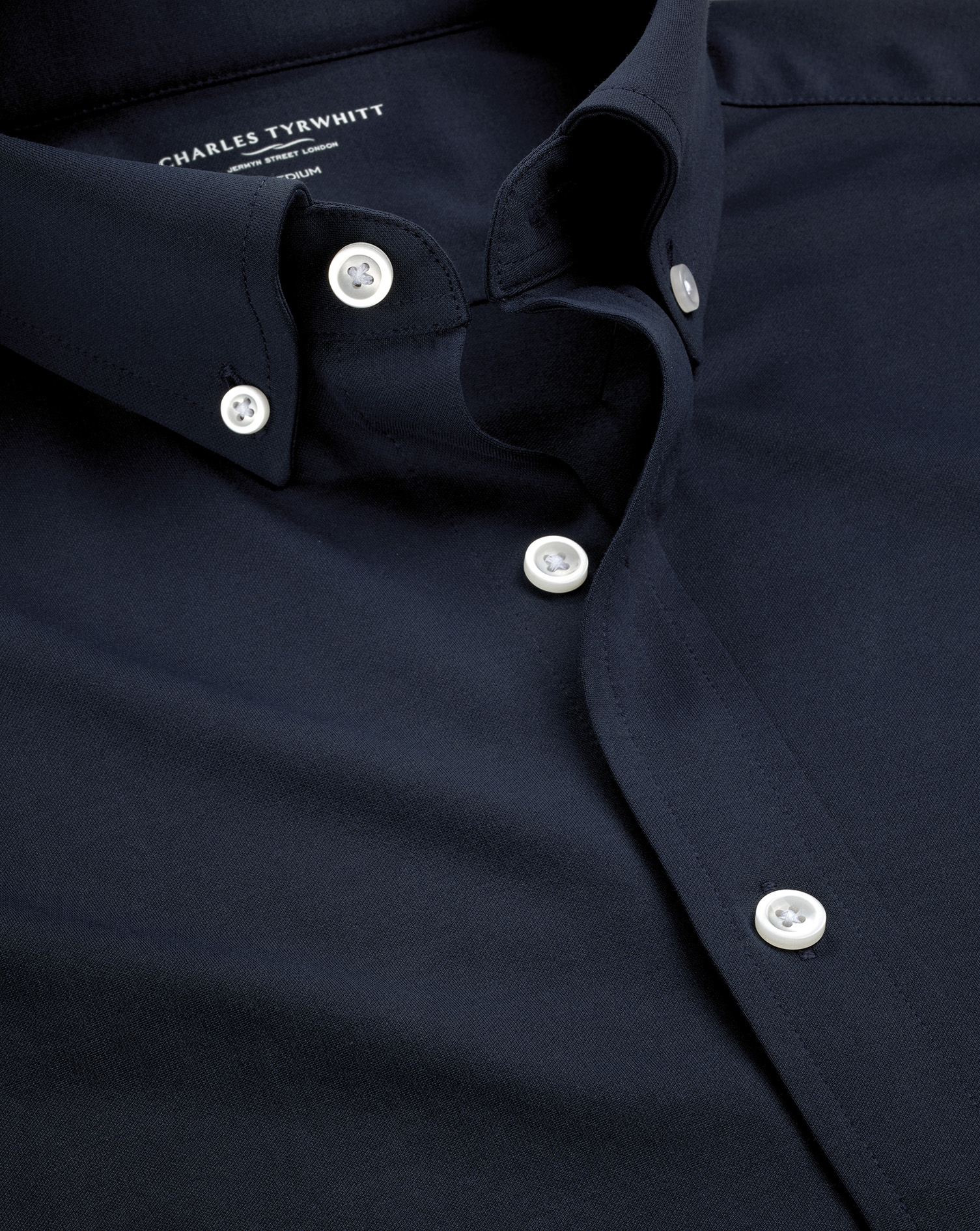 4-Way Stretch Jersey Shirt - Navy