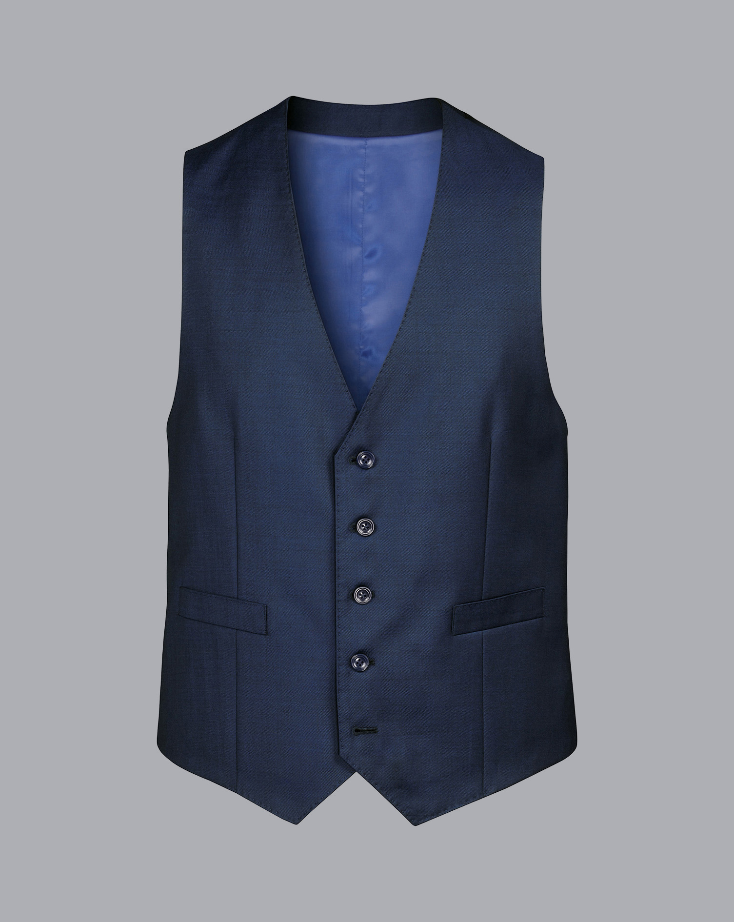 Natural Stretch Twill Suit - Mid Blue