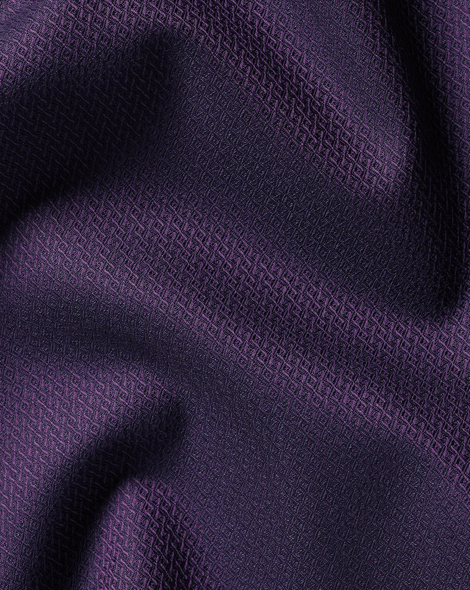 Semi-Cutaway Collar Non-Iron Stretch Texture Shirt - Purple