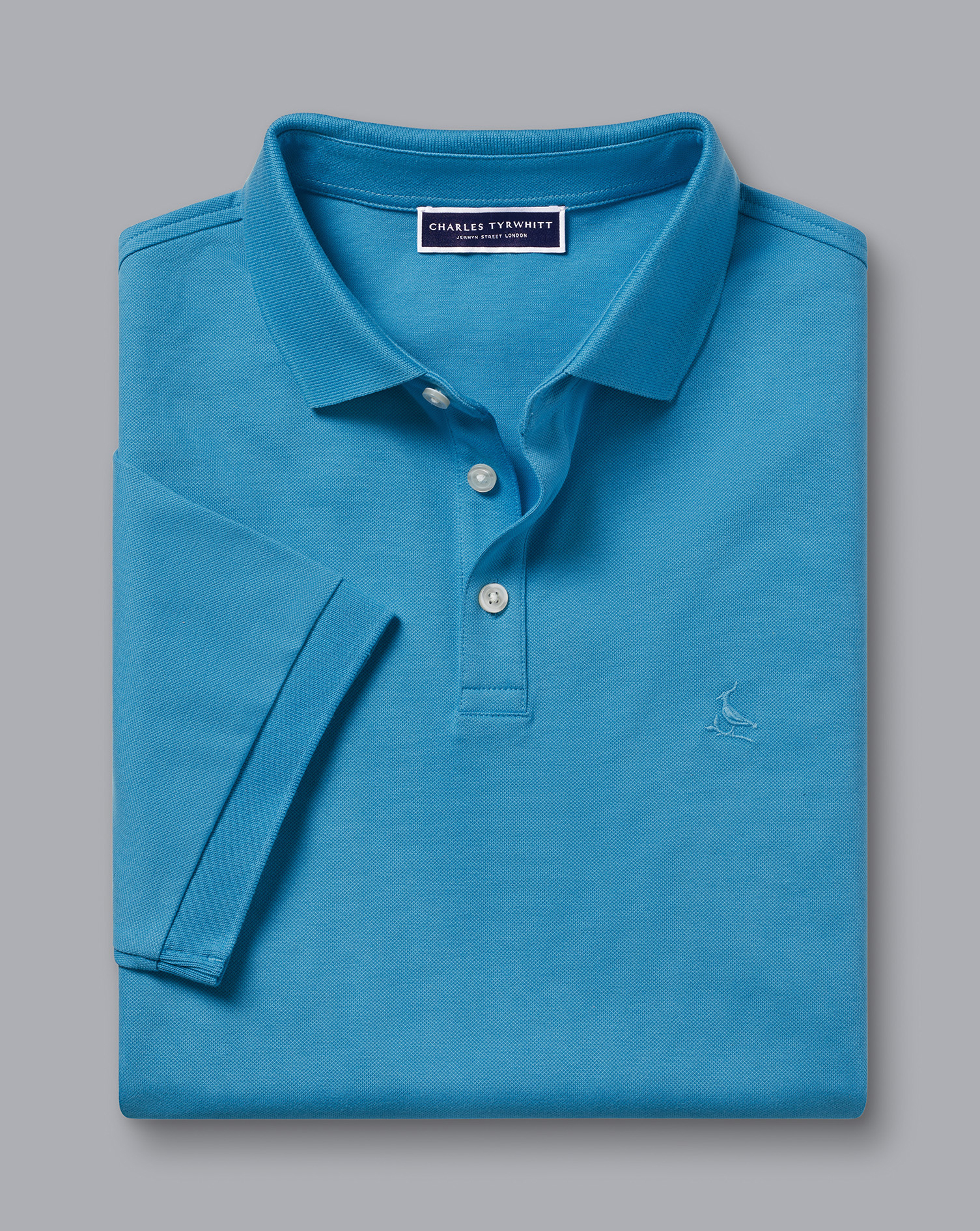 Tyrwhitt Pique Polo - Light Turquoise