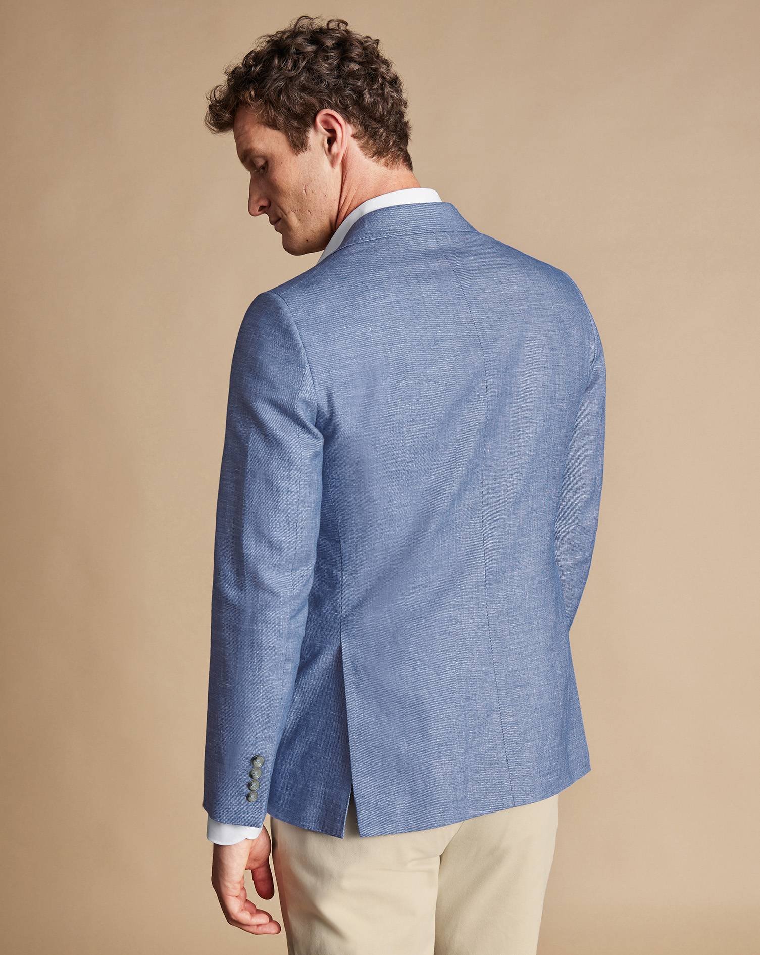 Linen Cotton Jacket - Cobalt Blue