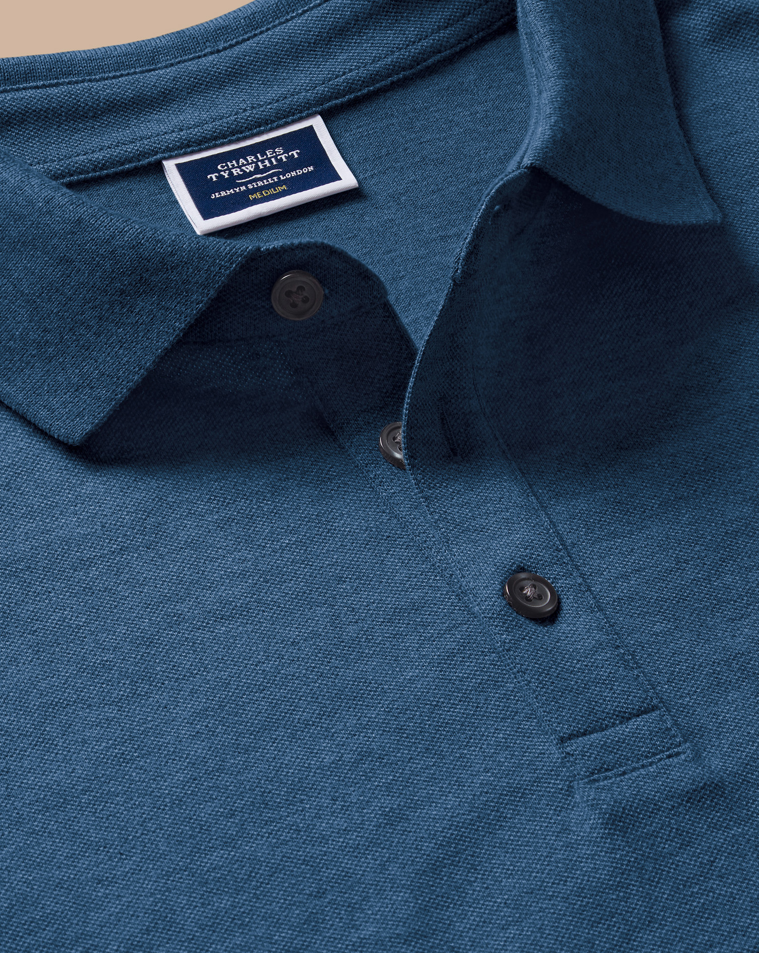 Tyrwhitt Pique Polo - Indigo Marl