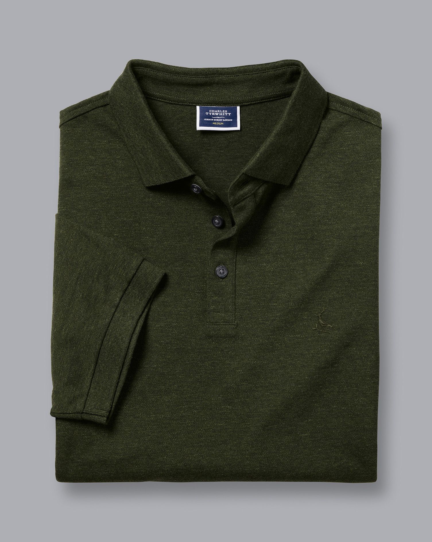 Tyrwhitt Pique Polo - Olive Melange